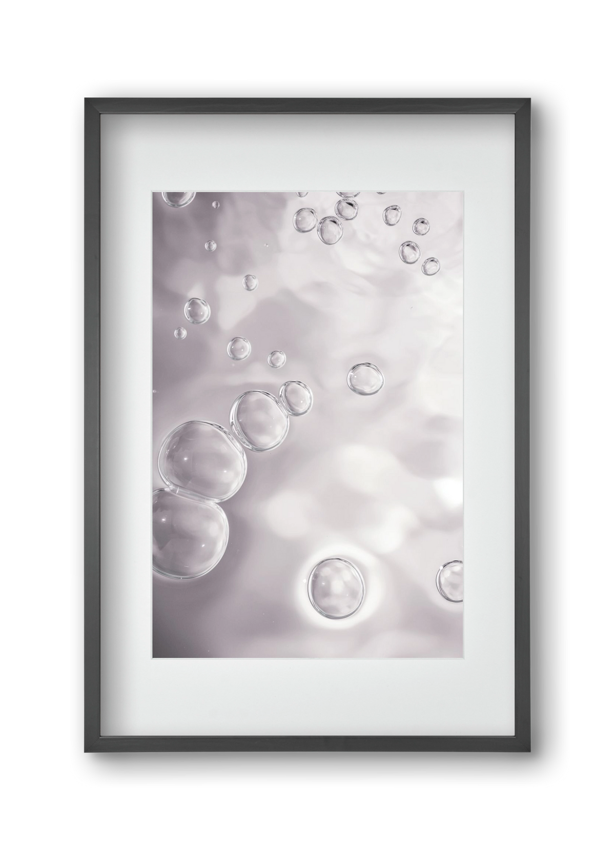 Bubbles, 30x45 cm (20x30 cm), Fekete keret, paszpartuval