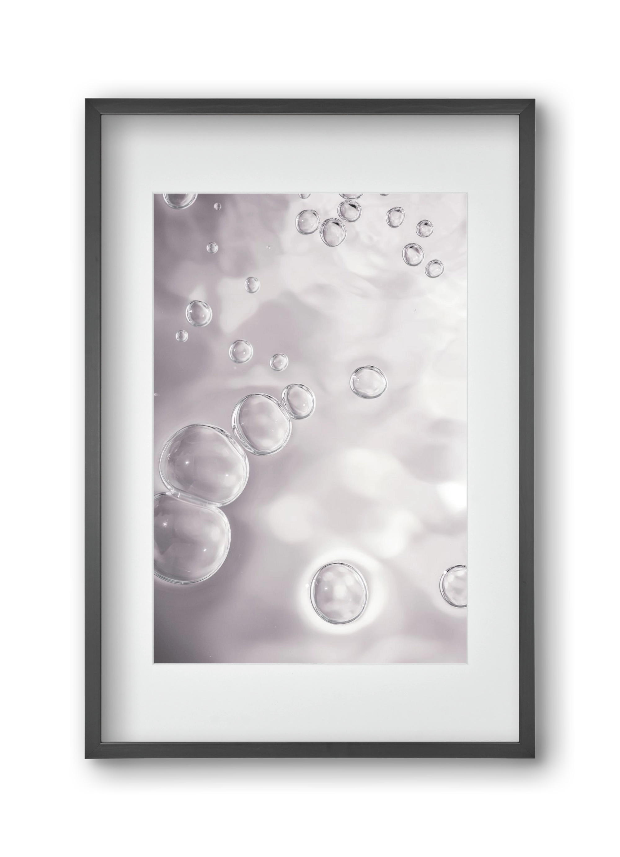 Bubbles, 30x45 cm (20x30 cm), Fekete keret, paszpartuval