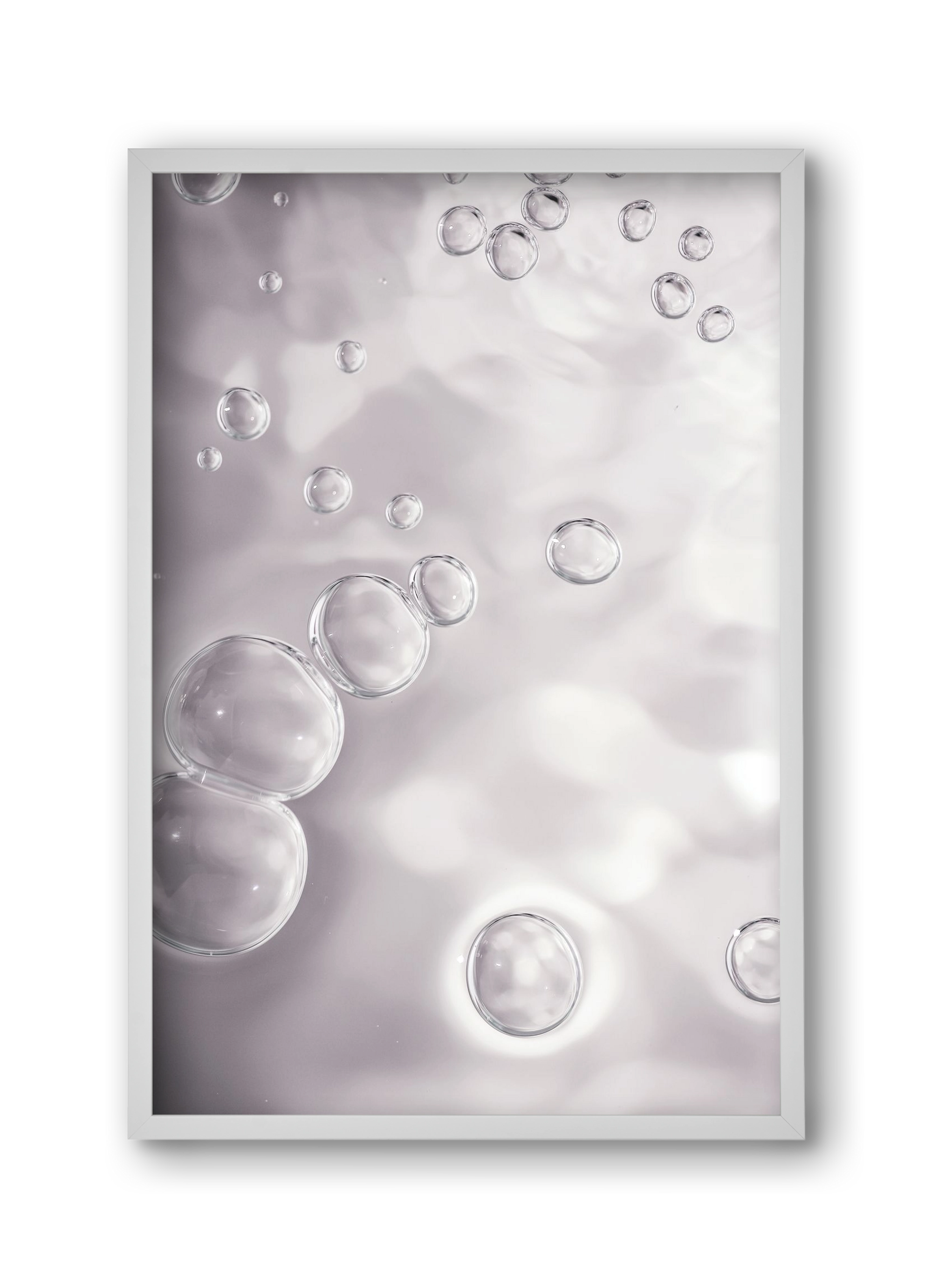 Bubbles, 30x45 cm (30x45 cm), Fehér keret