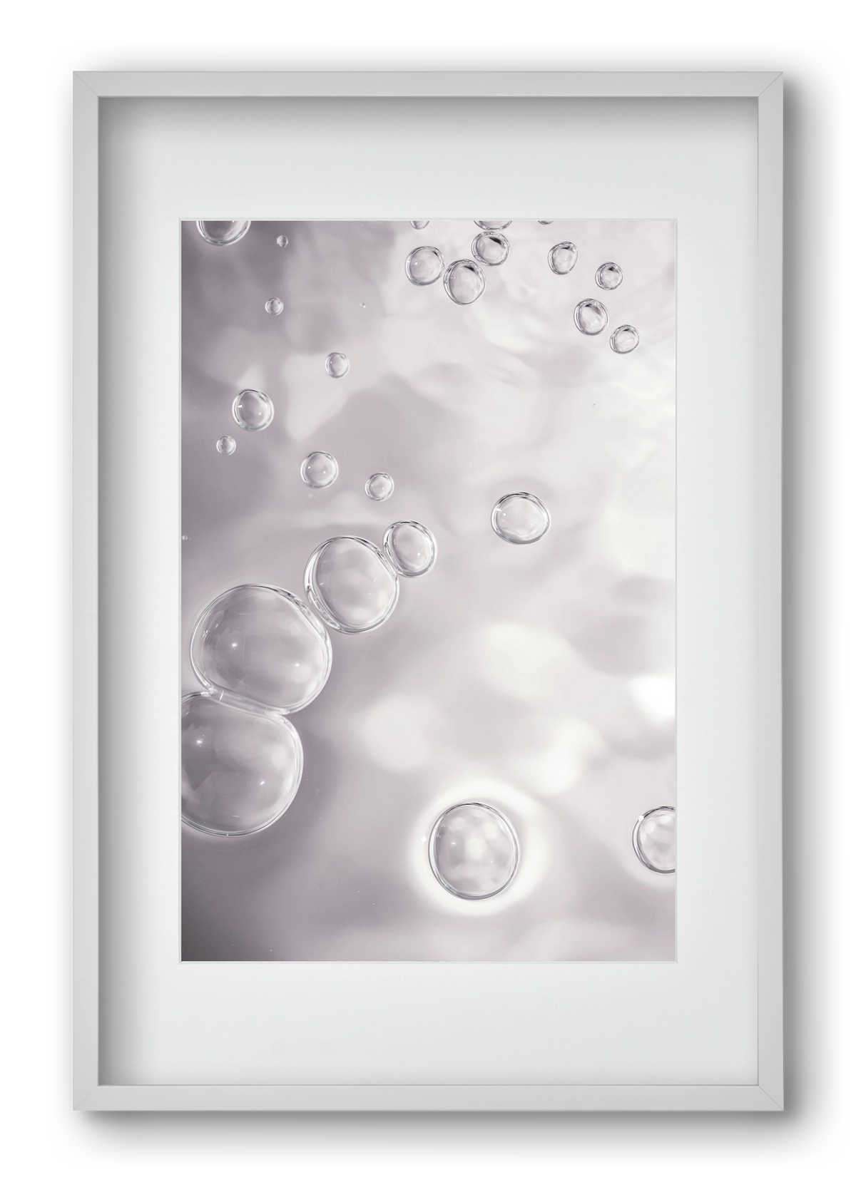 Bubbles, 40x60 cm (30x45 cm), Fehér keret, paszpartuval