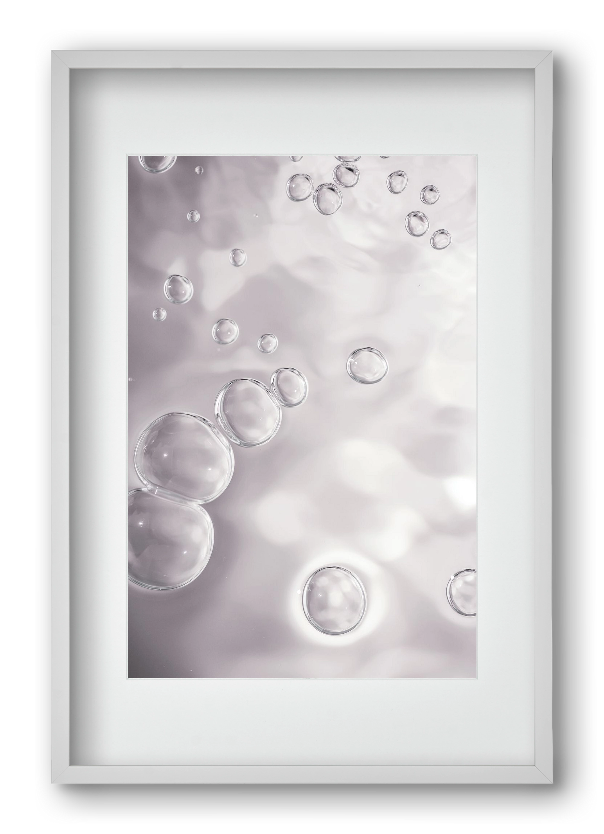 Bubbles, 40x60 cm (30x45 cm), Fehér keret, paszpartuval