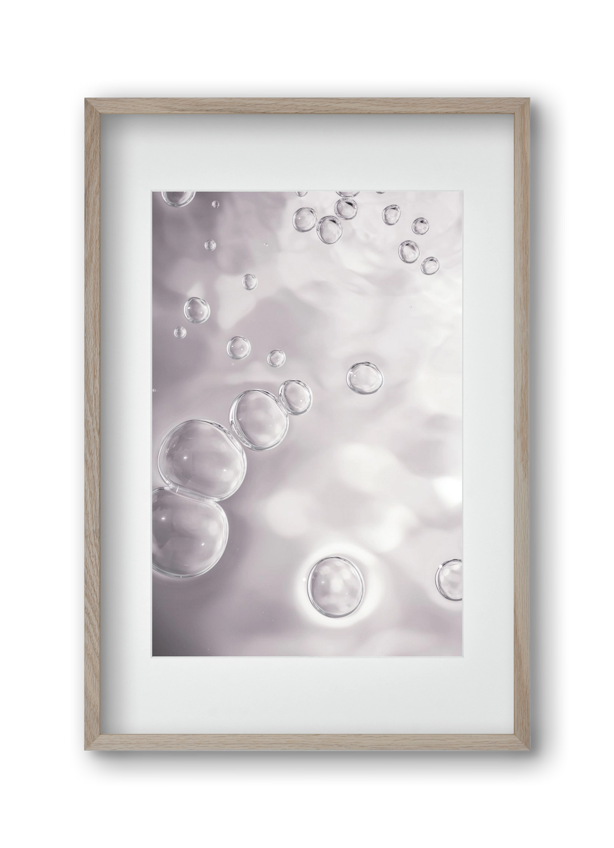 Bubbles, 30x45 cm (20x30 cm), Tölgy keret, paszpartuval