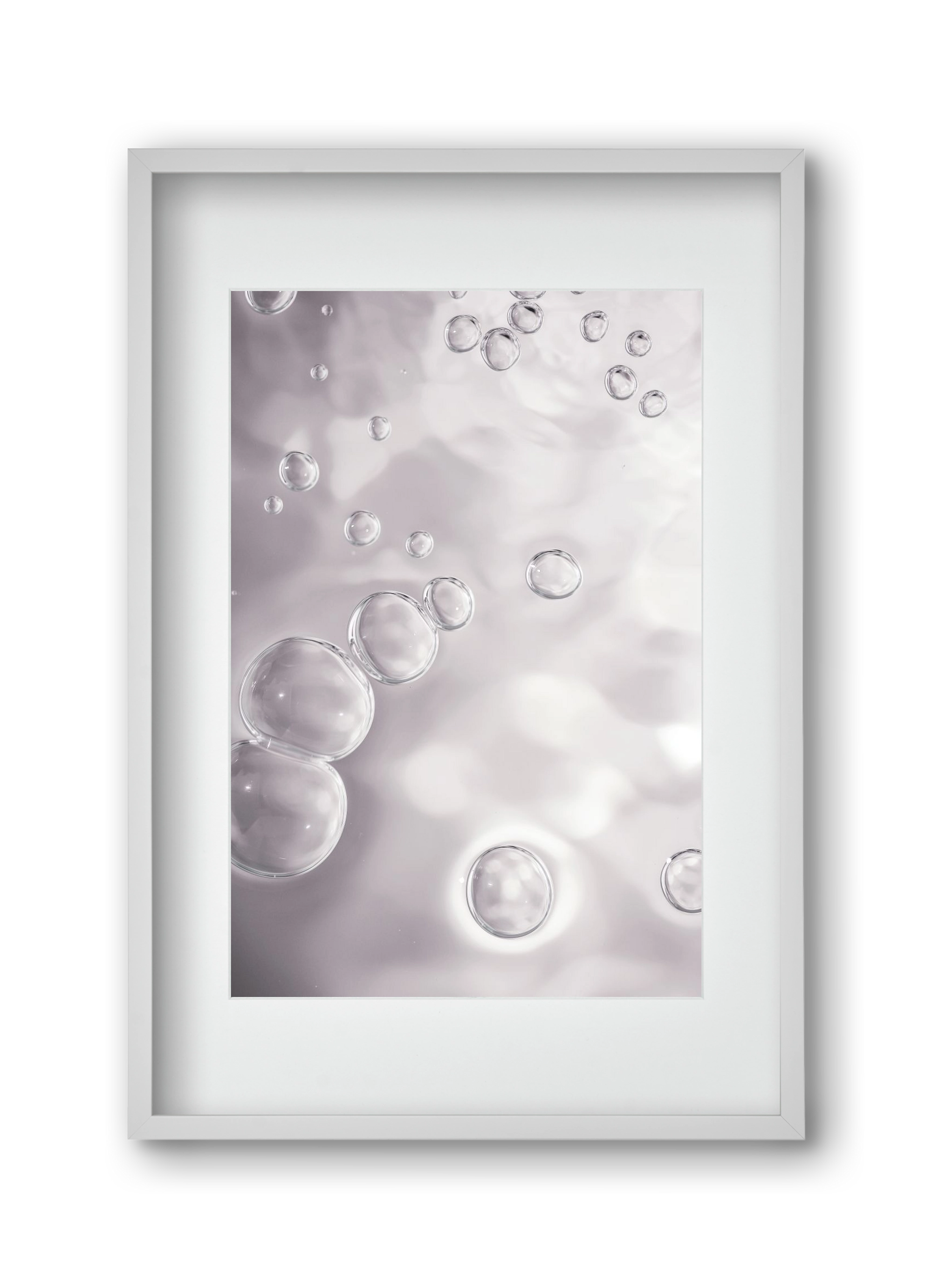 Bubbles, 30x45 cm (20x30 cm), Fehér keret, paszpartuval