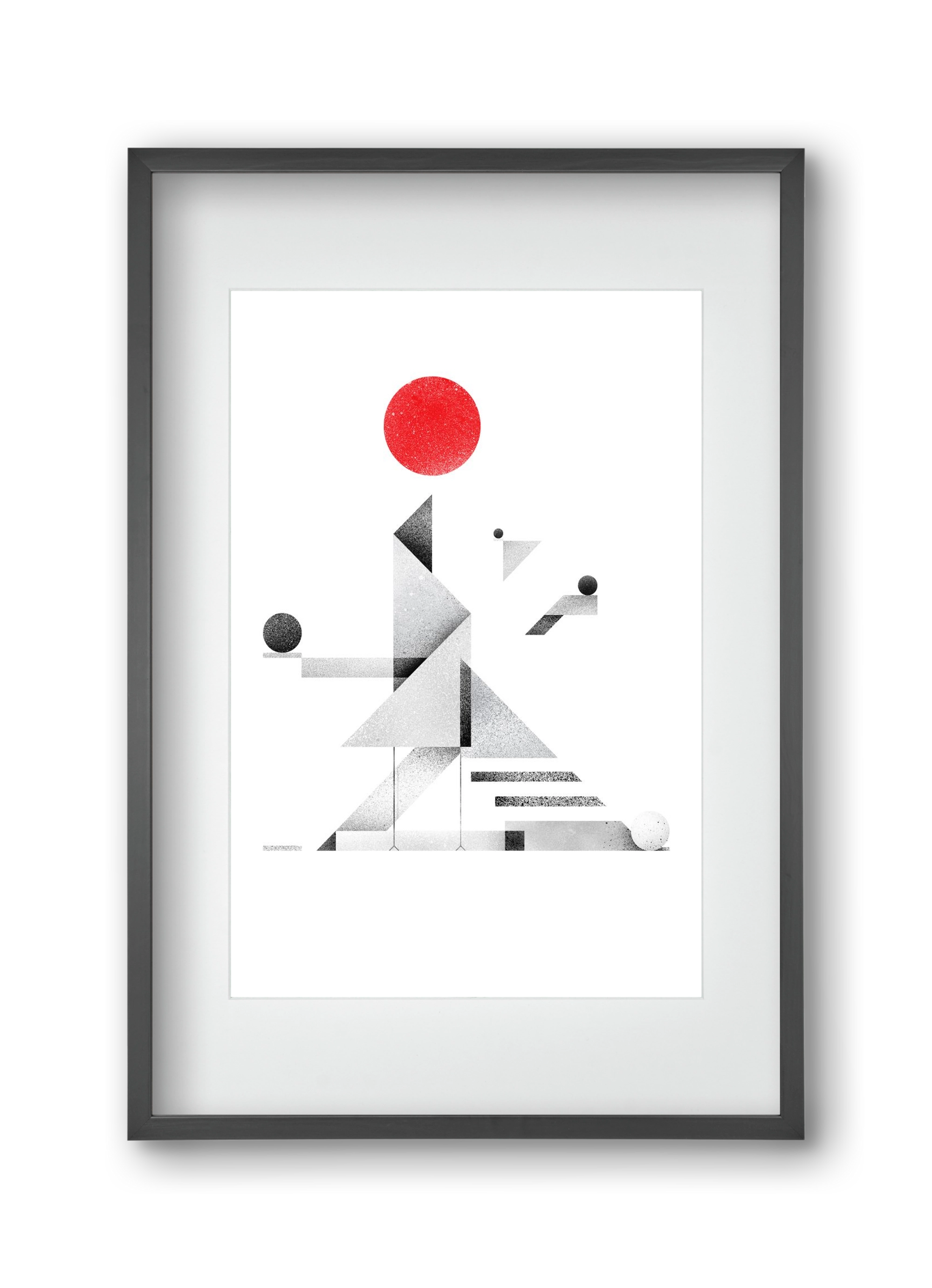 Bateau Livre, 30x45 cm (20x30 cm), Fekete keret, paszpartuval