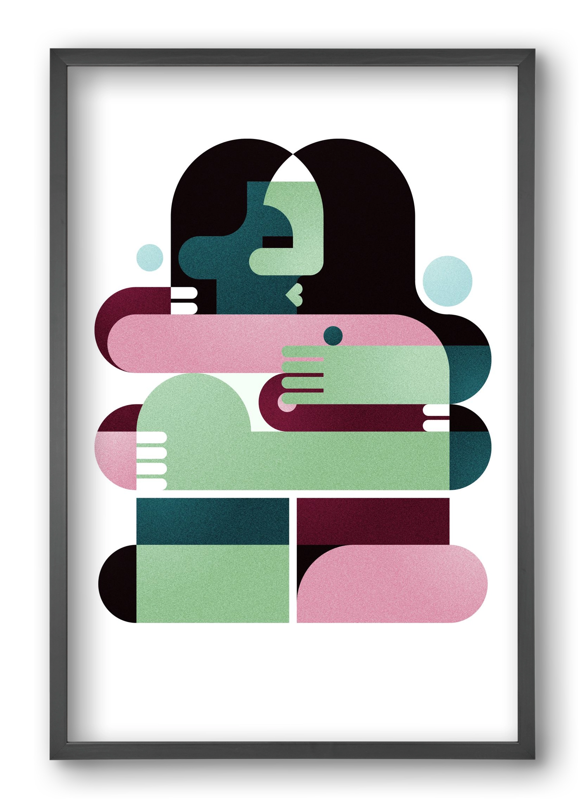 Paris, 40x60 cm (40x60 cm), Fekete keret