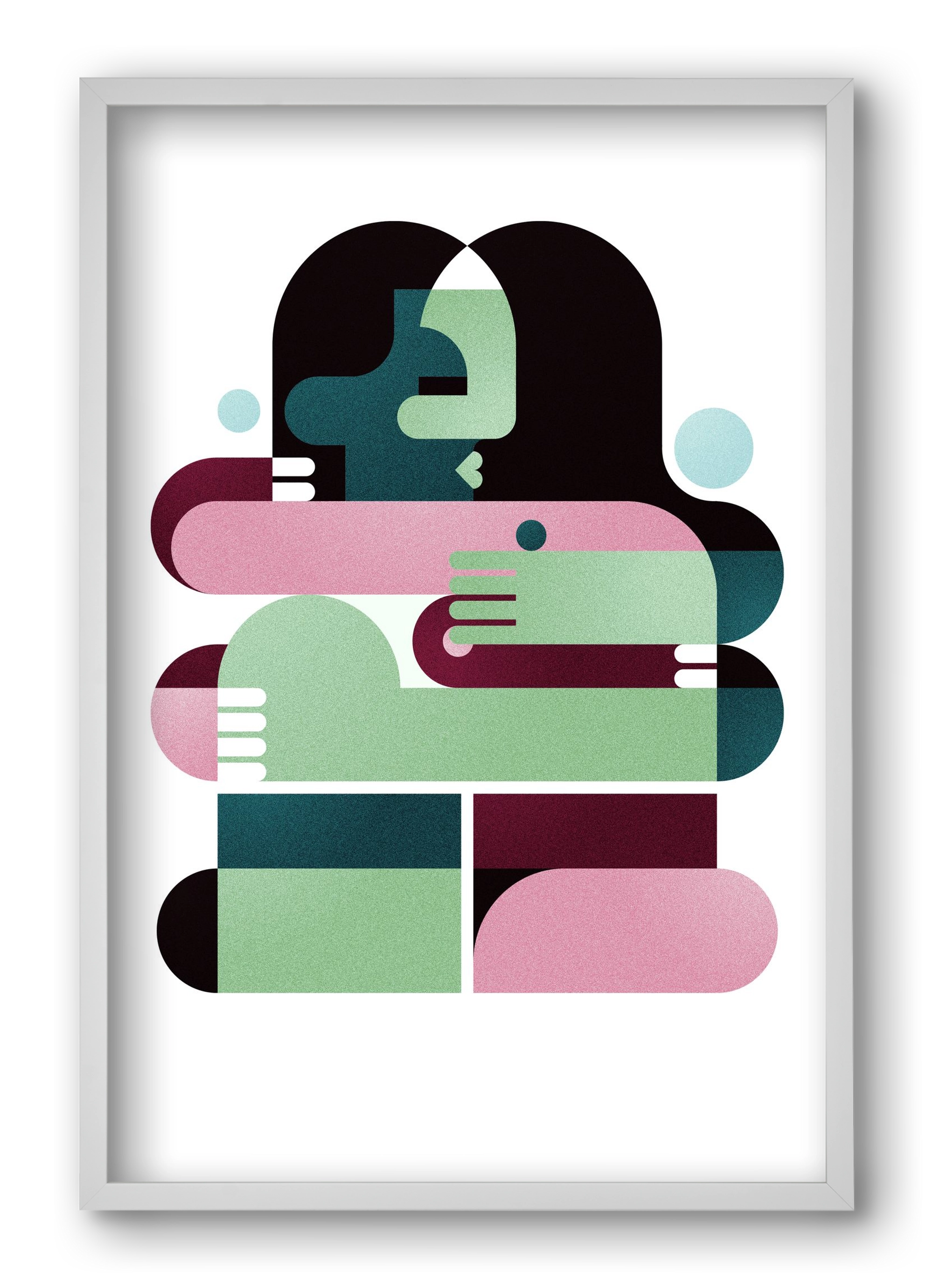 Paris, 40x60 cm (40x60 cm), Fehér keret