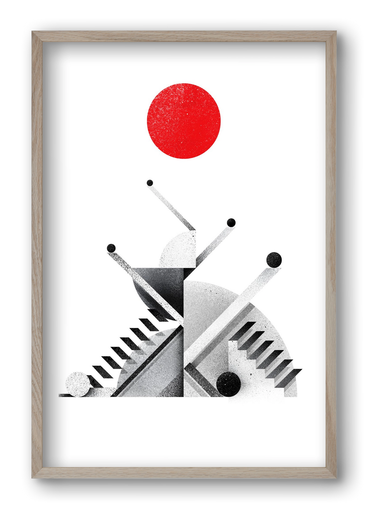 Marble tower, 40x60 cm (40x60 cm), Tölgy keret