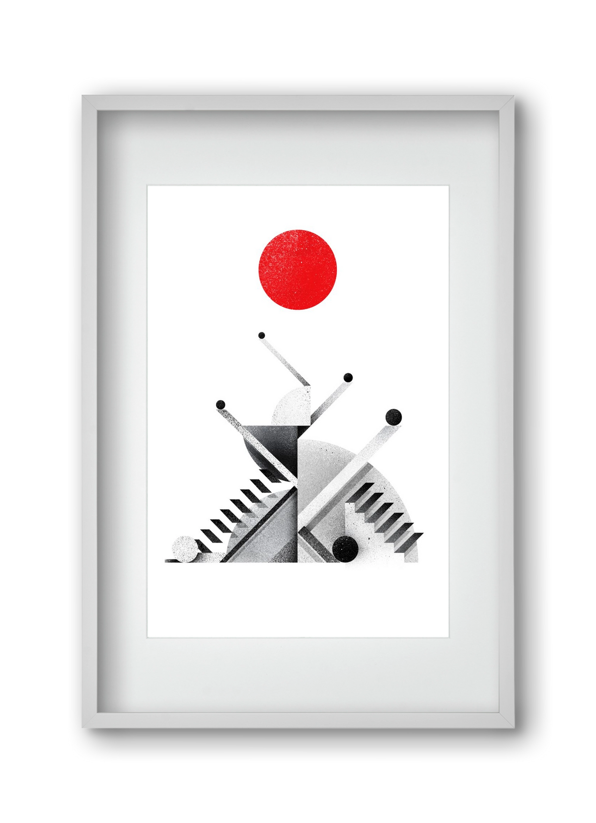 Marble tower, 30x45 cm (20x30 cm), Fehér keret, paszpartuval