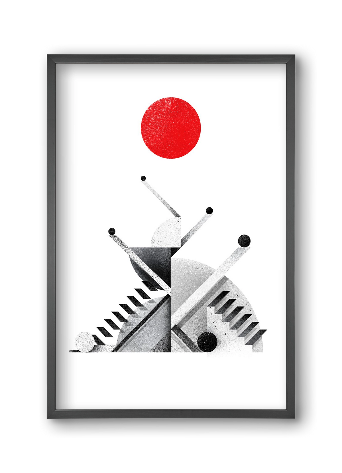 Marble tower, 30x45 cm (30x45 cm), Fekete keret