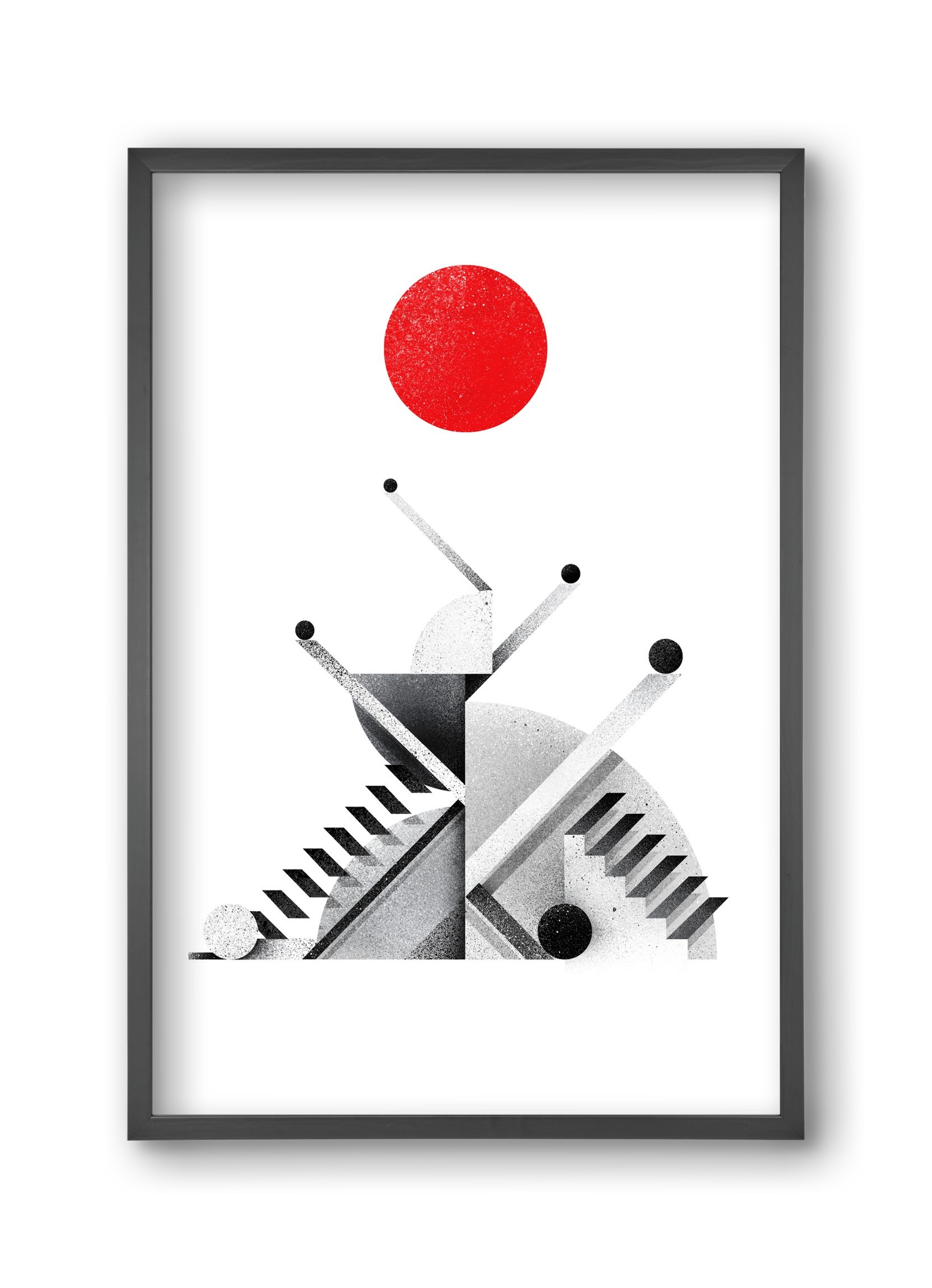 Marble tower, 30x45 cm (30x45 cm), Fekete keret