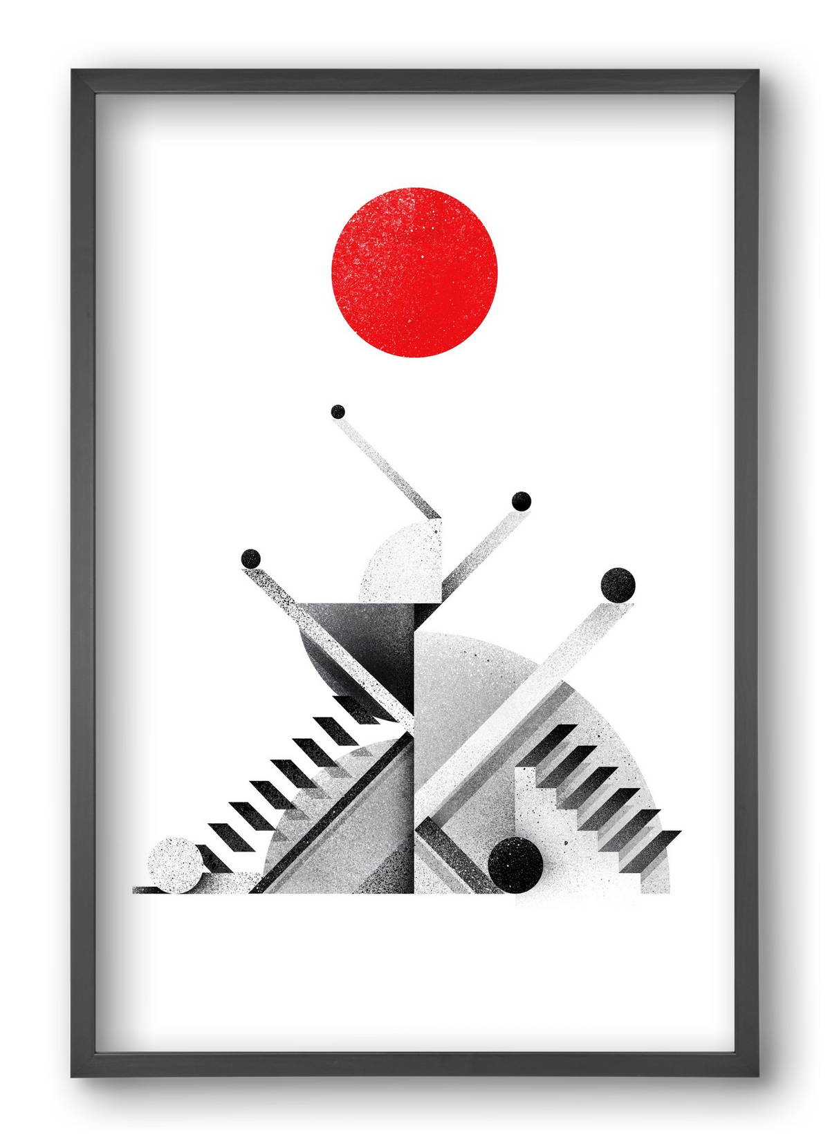 Marble tower, 40x60 cm (40x60 cm), Fekete keret