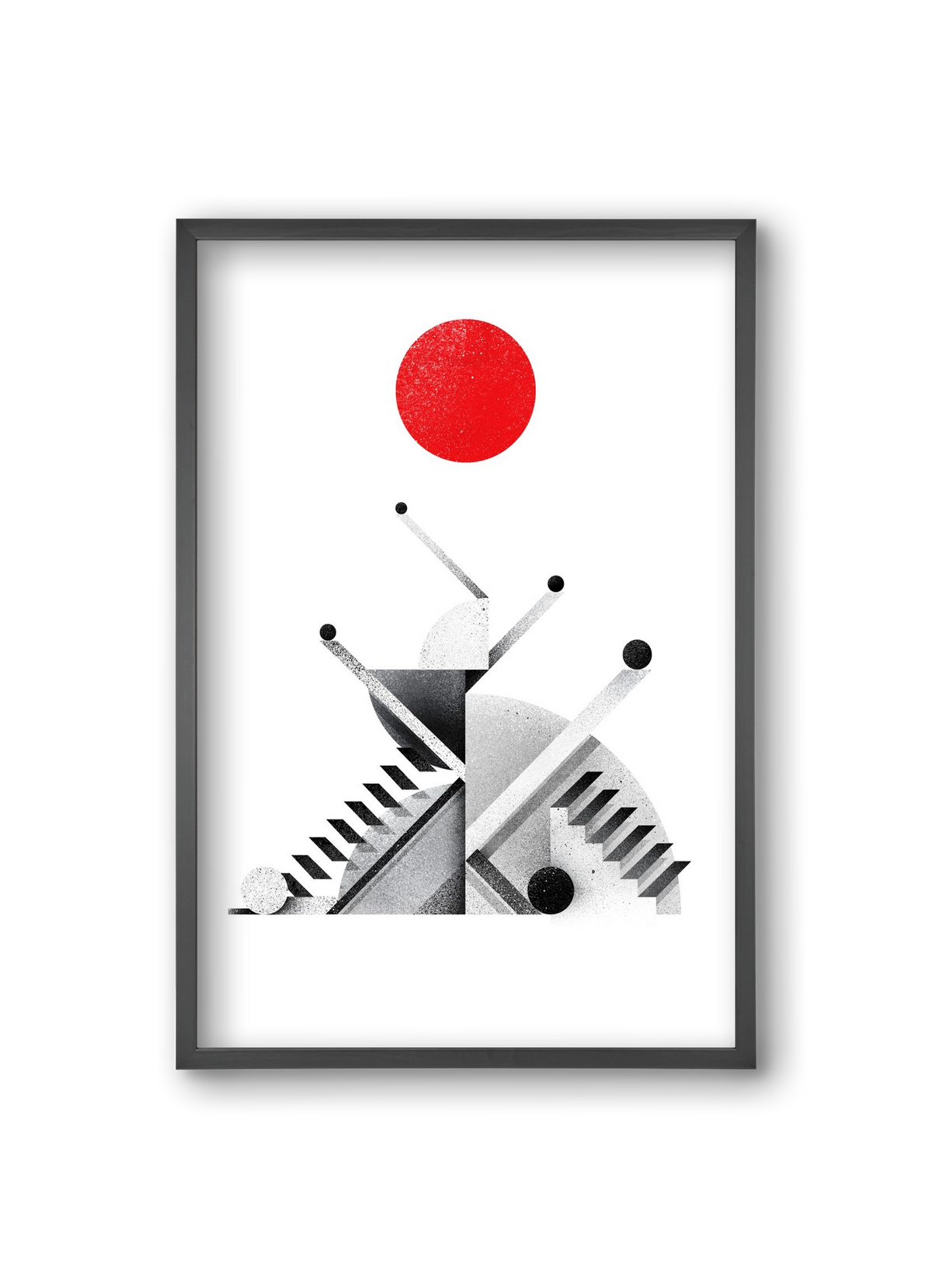 Marble tower, 20x30 cm (20x30 cm), Fekete keret