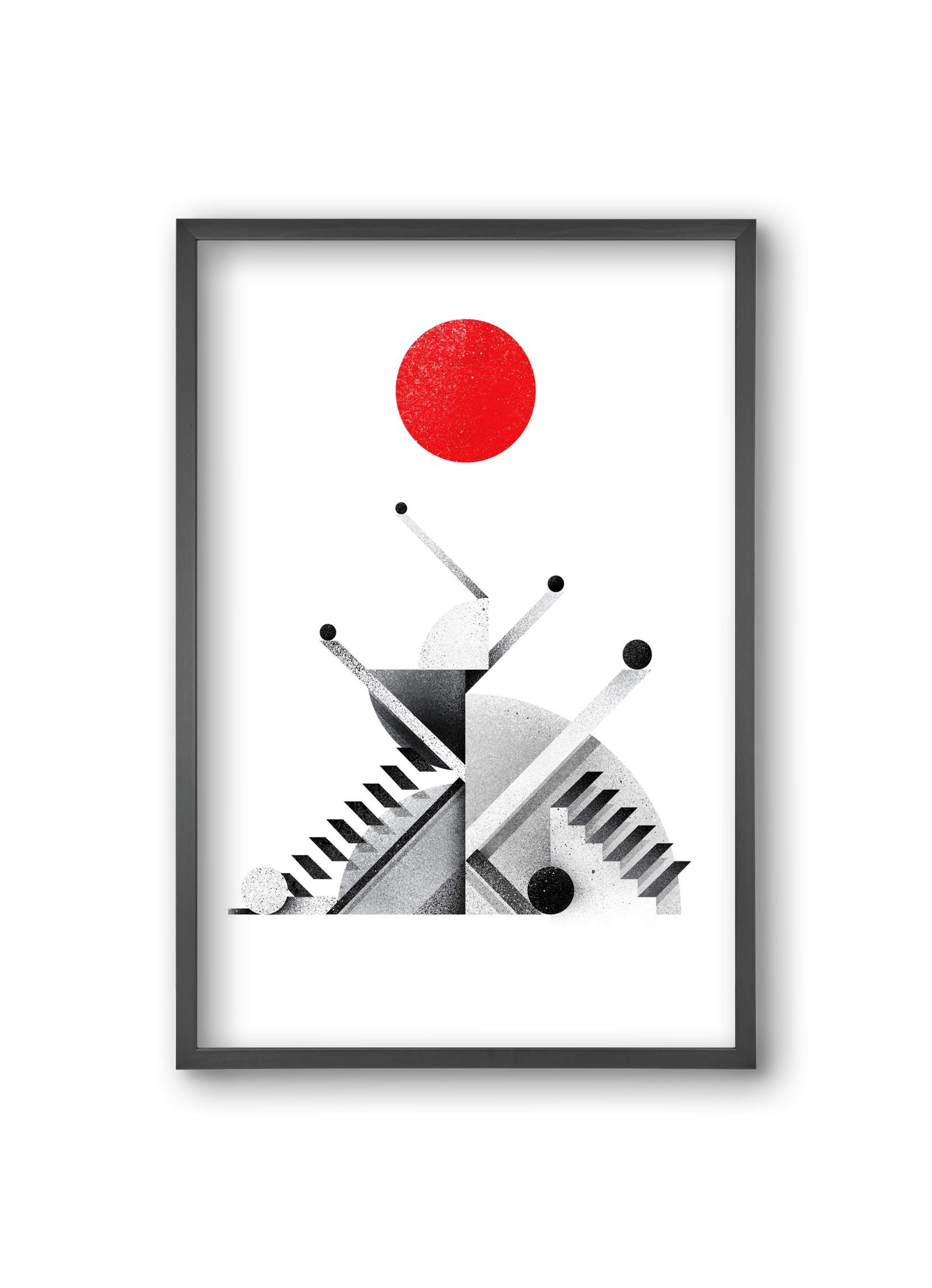 Marble tower, 20x30 cm (20x30 cm), Fekete keret