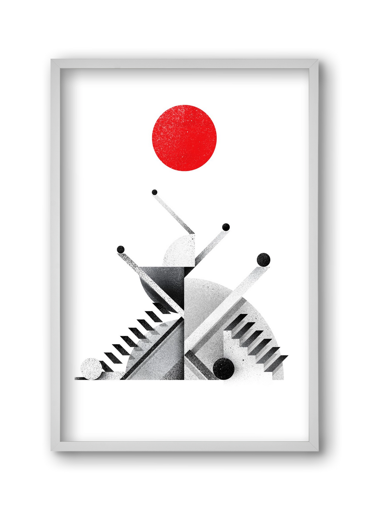 Marble tower, 30x45 cm (30x45 cm), Fehér keret