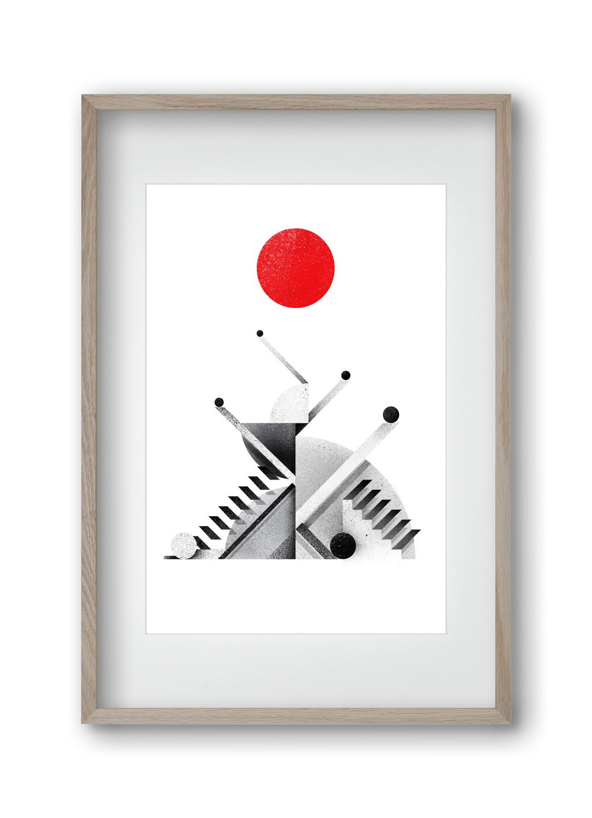 Marble tower, 30x45 cm (20x30 cm), Tölgy keret, paszpartuval