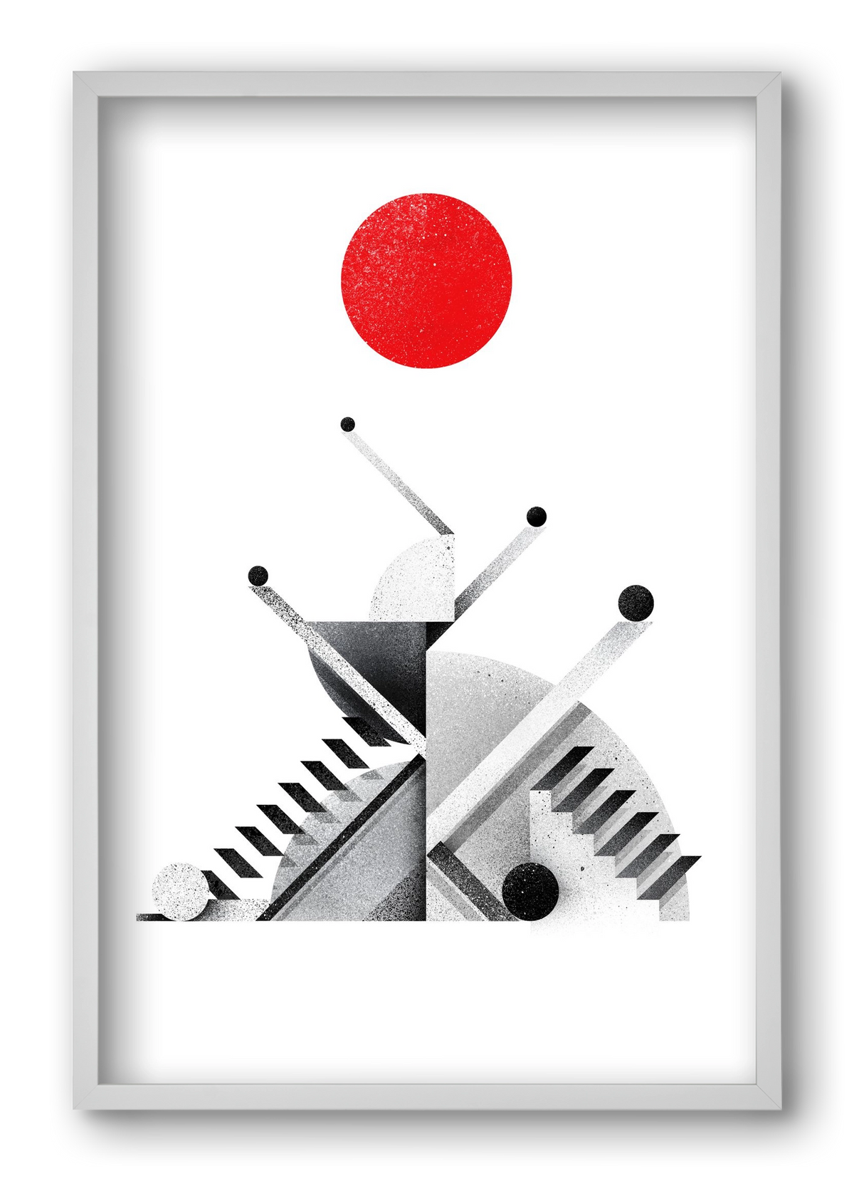 Marble tower, 40x60 cm (40x60 cm), Fehér keret