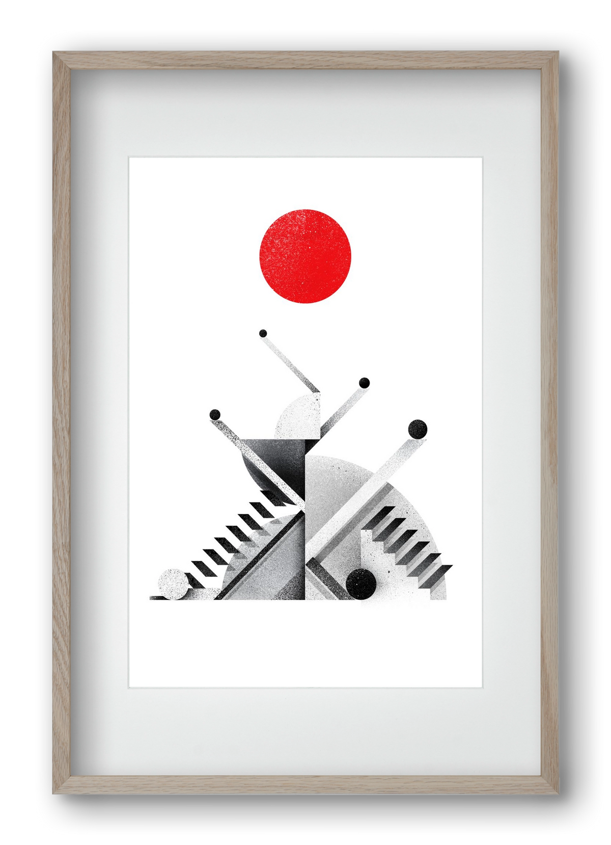 Marble tower, 40x60 cm (30x45 cm), Tölgy keret, paszpartuval