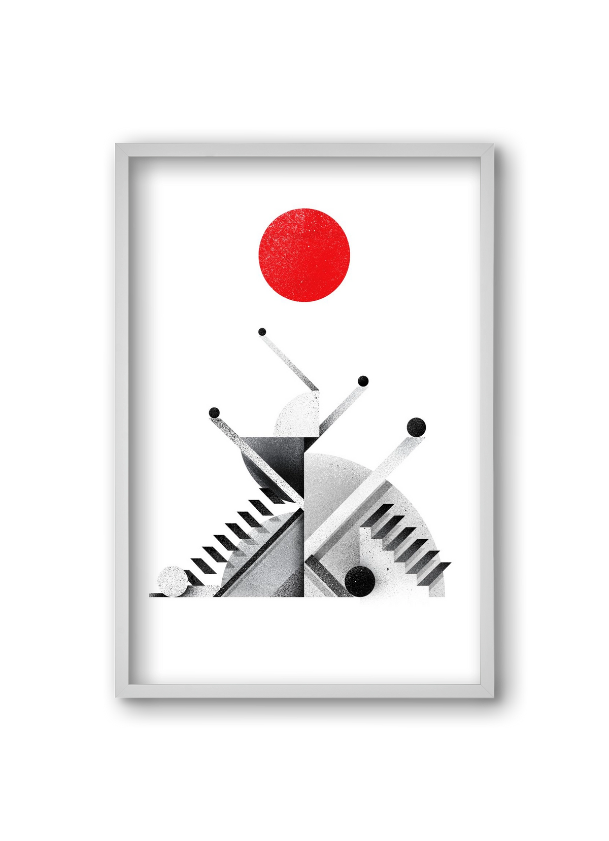 Marble tower, 20x30 cm (20x30 cm), Fehér keret