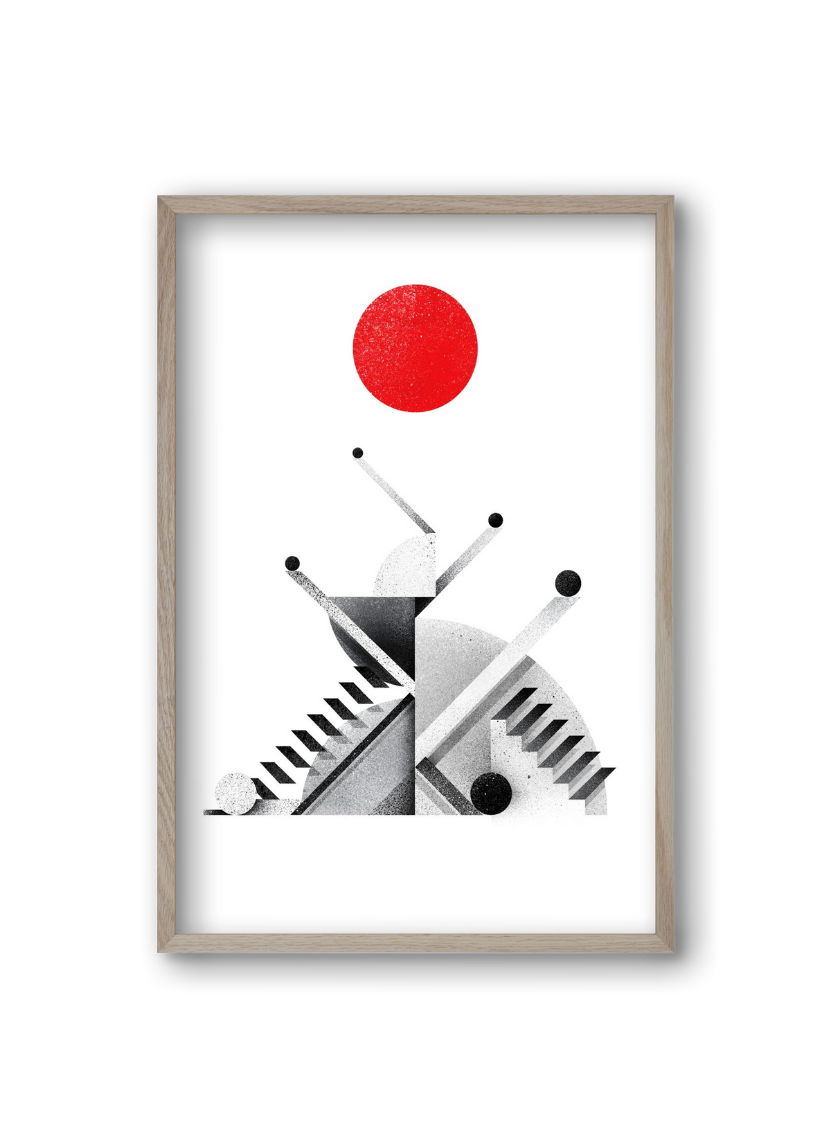 Marble tower, 20x30 cm (20x30 cm), Tölgy keret