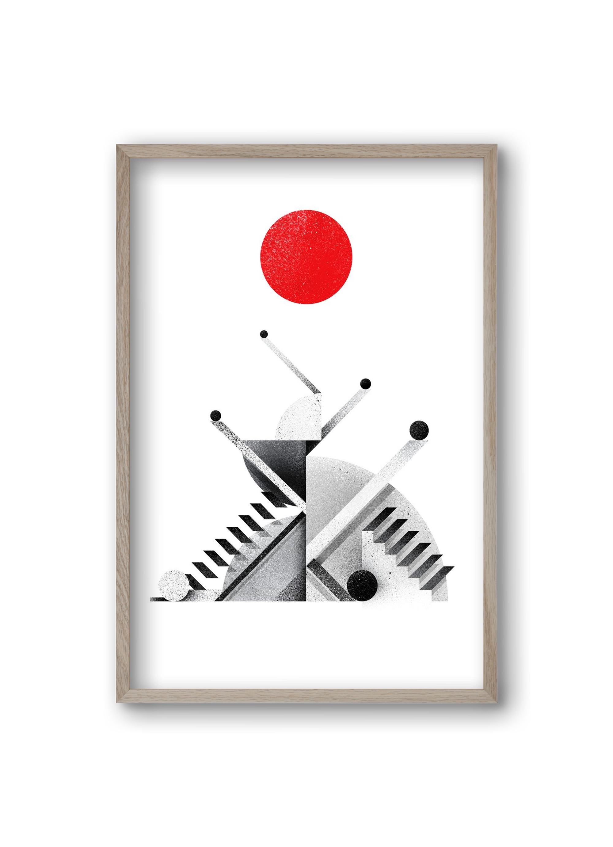 Marble tower, 20x30 cm (20x30 cm), Tölgy keret