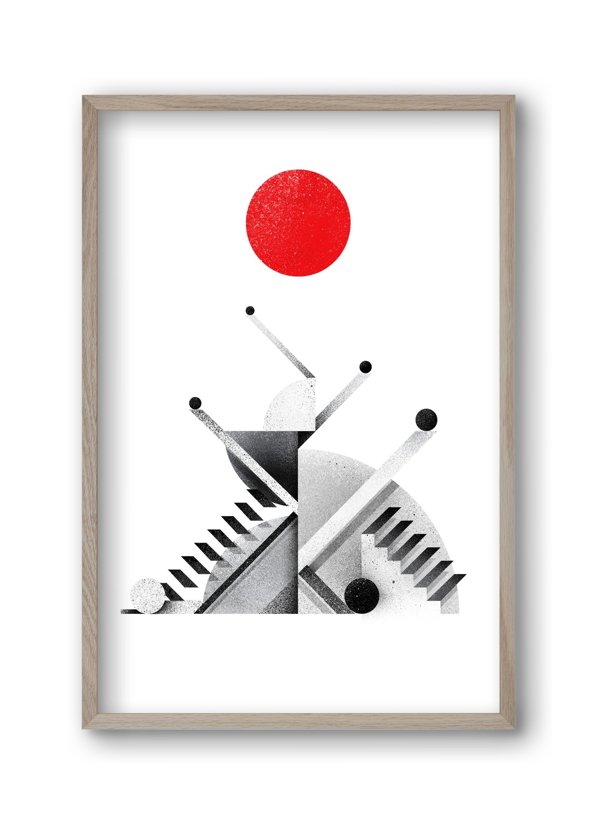 Marble tower, 30x45 cm (30x45 cm), Tölgy keret