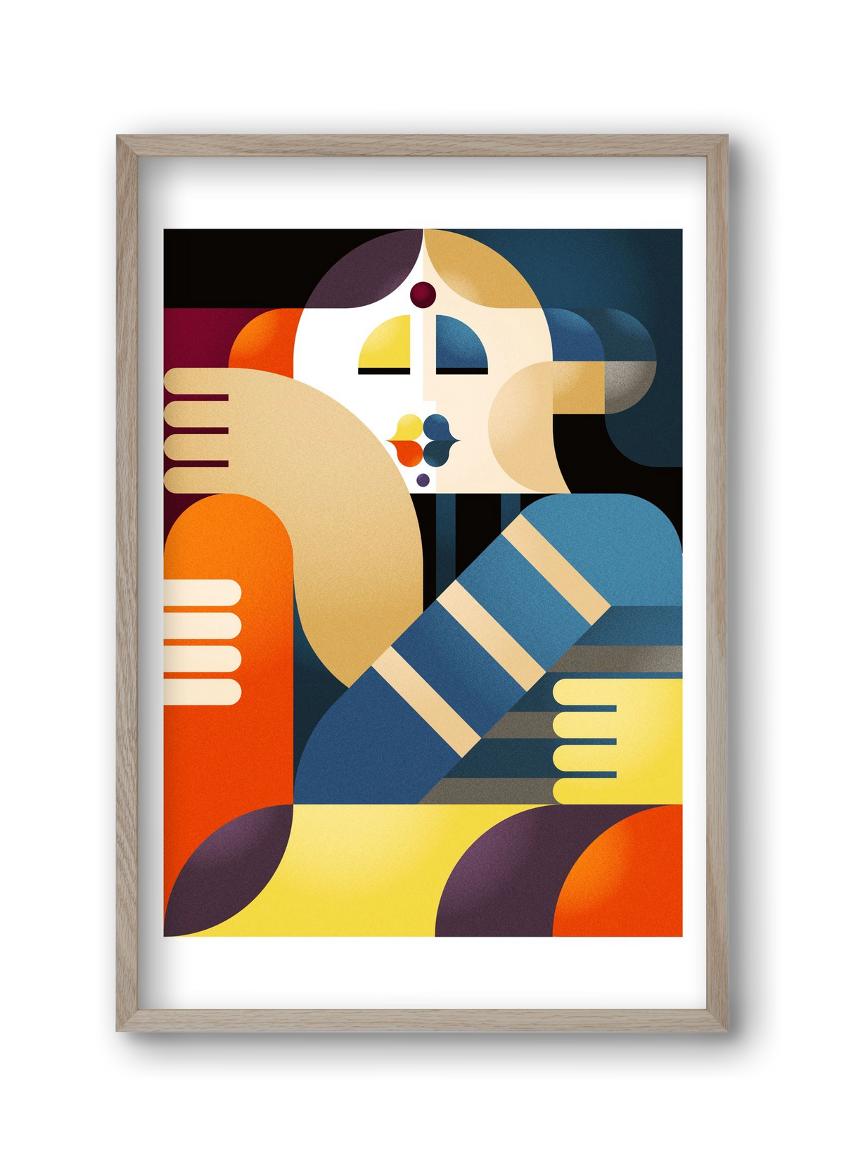 Indian, 30x45 cm (30x45 cm), Tölgy keret