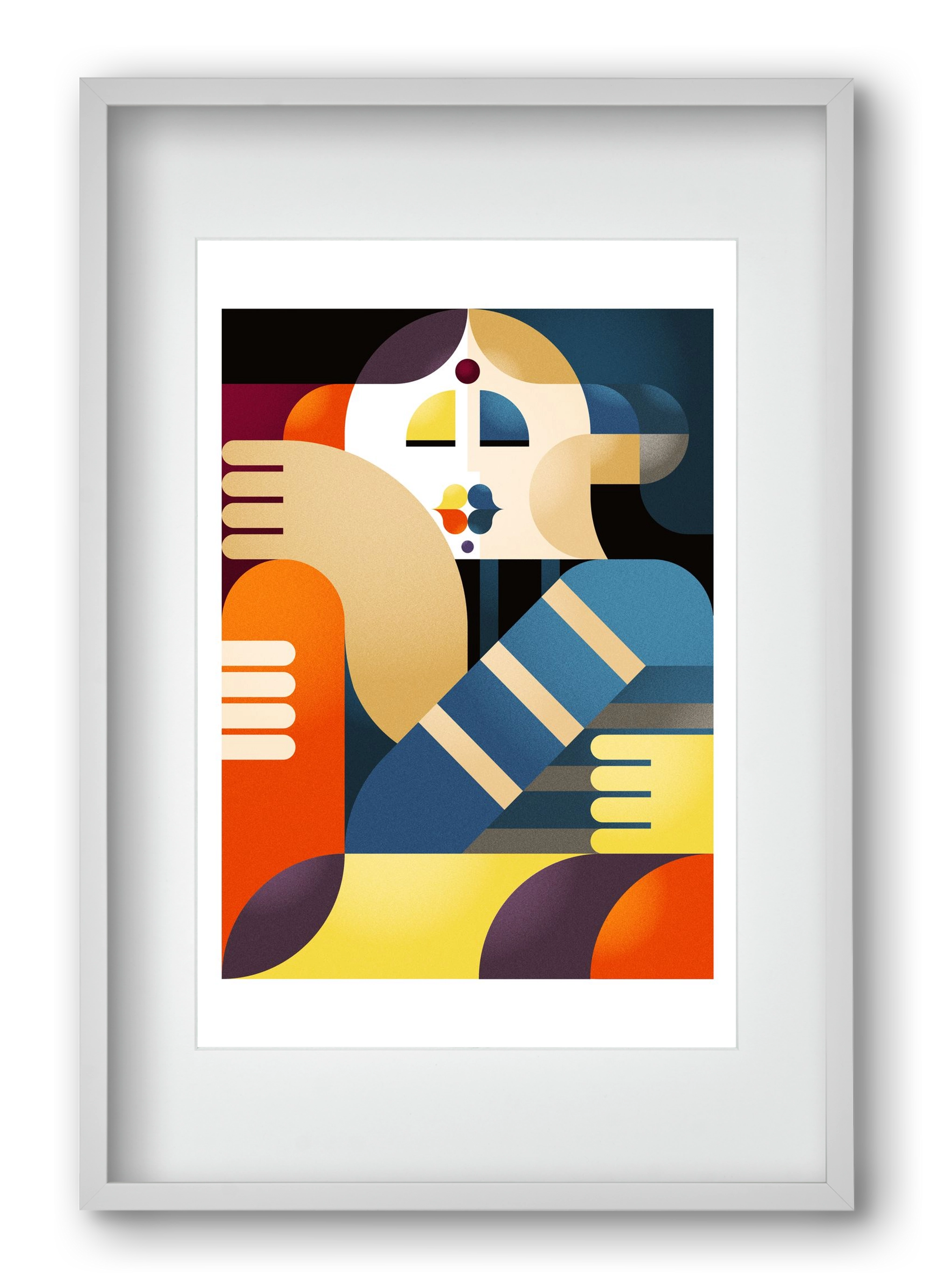 Indian, 40x60 cm (30x45 cm), Fehér keret, paszpartuval