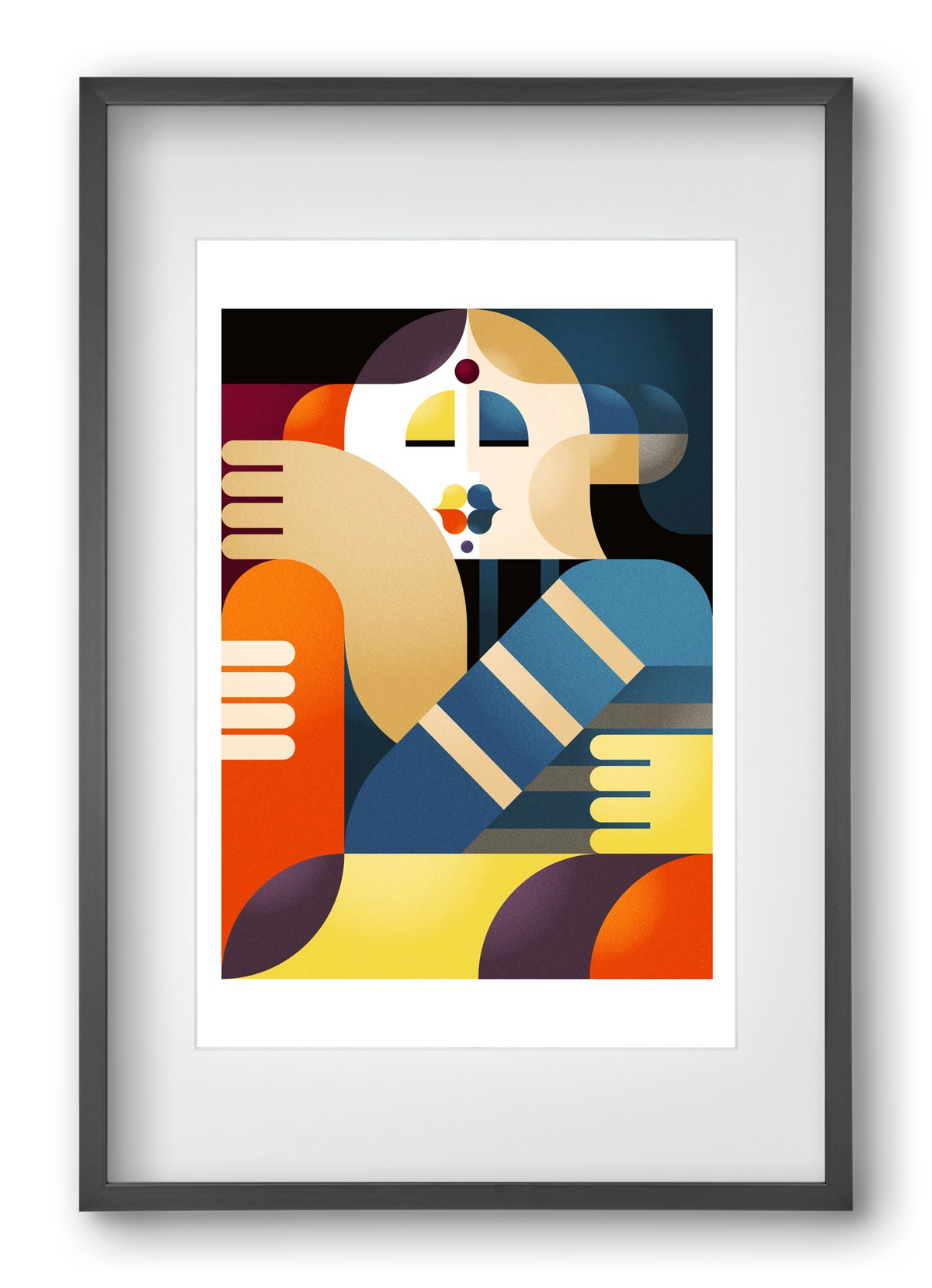 Indian, 40x60 cm (30x45 cm), Fekete keret, paszpartuval