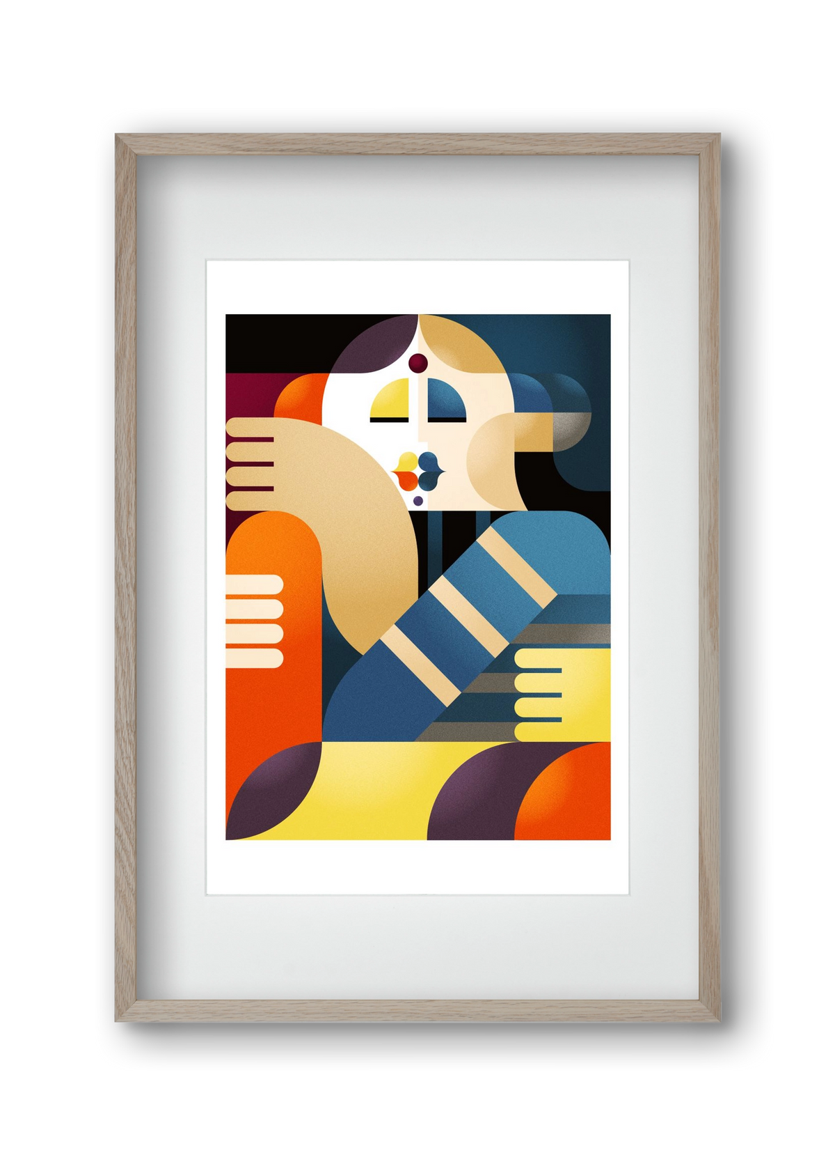 Indian, 30x45 cm (20x30 cm), Tölgy keret, paszpartuval