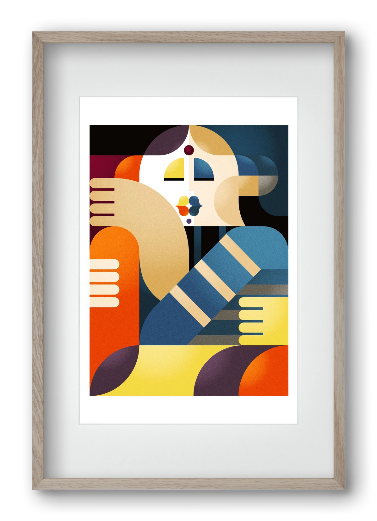 Indian, 40x60 cm (30x45 cm), Tölgy keret, paszpartuval