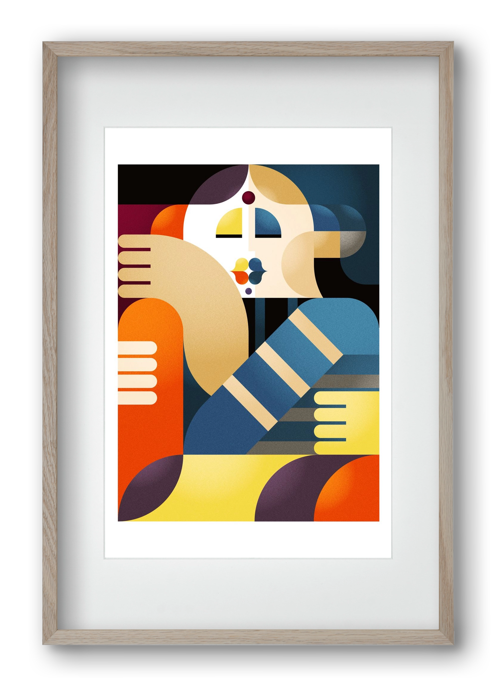 Indian, 40x60 cm (30x45 cm), Tölgy keret, paszpartuval