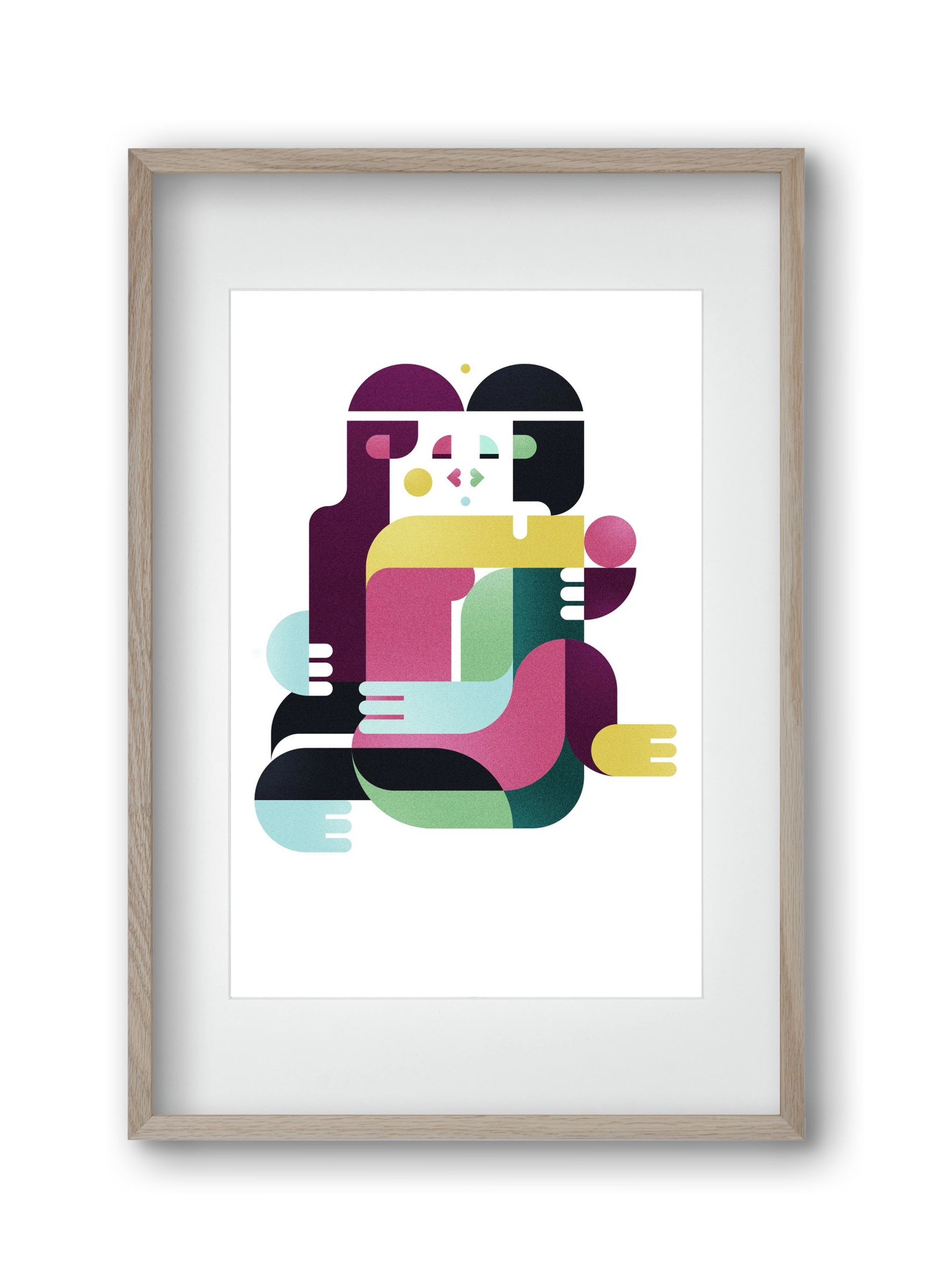 Bombay, 30x45 cm (20x30 cm), Tölgy keret, paszpartuval