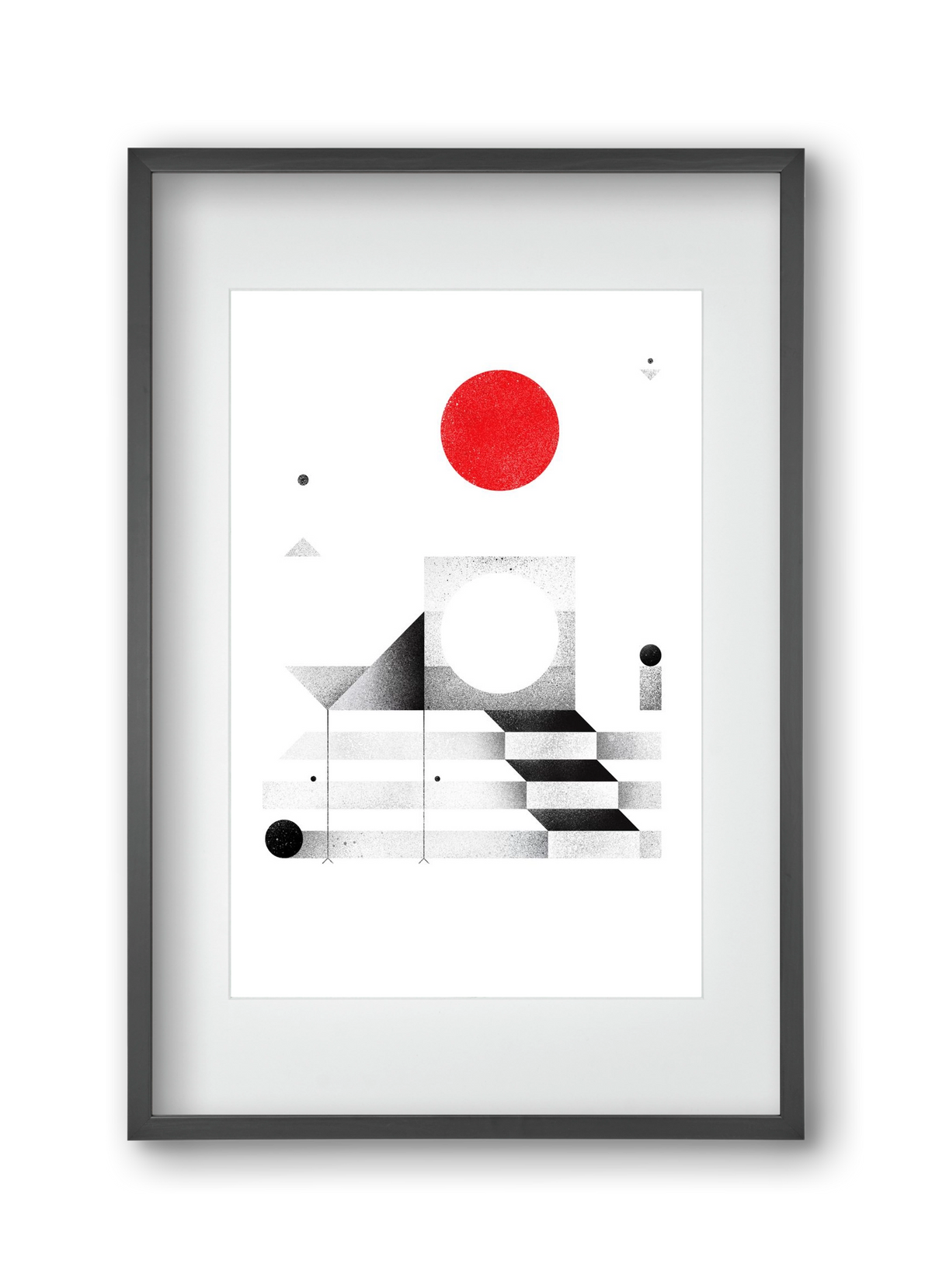 Elevation, 30x45 cm (20x30 cm), Fekete keret, paszpartuval