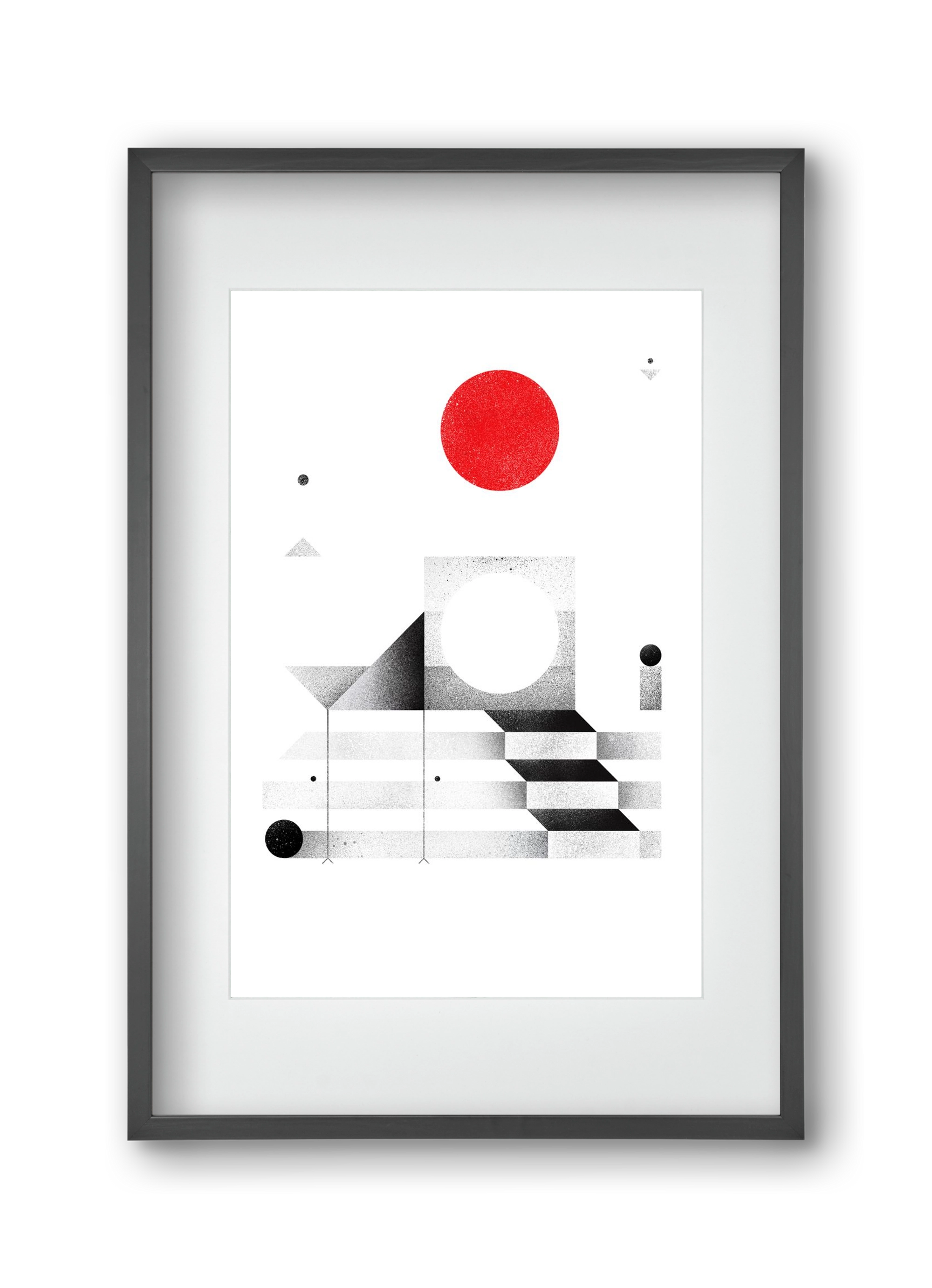 Elevation, 30x45 cm (20x30 cm), Fekete keret, paszpartuval