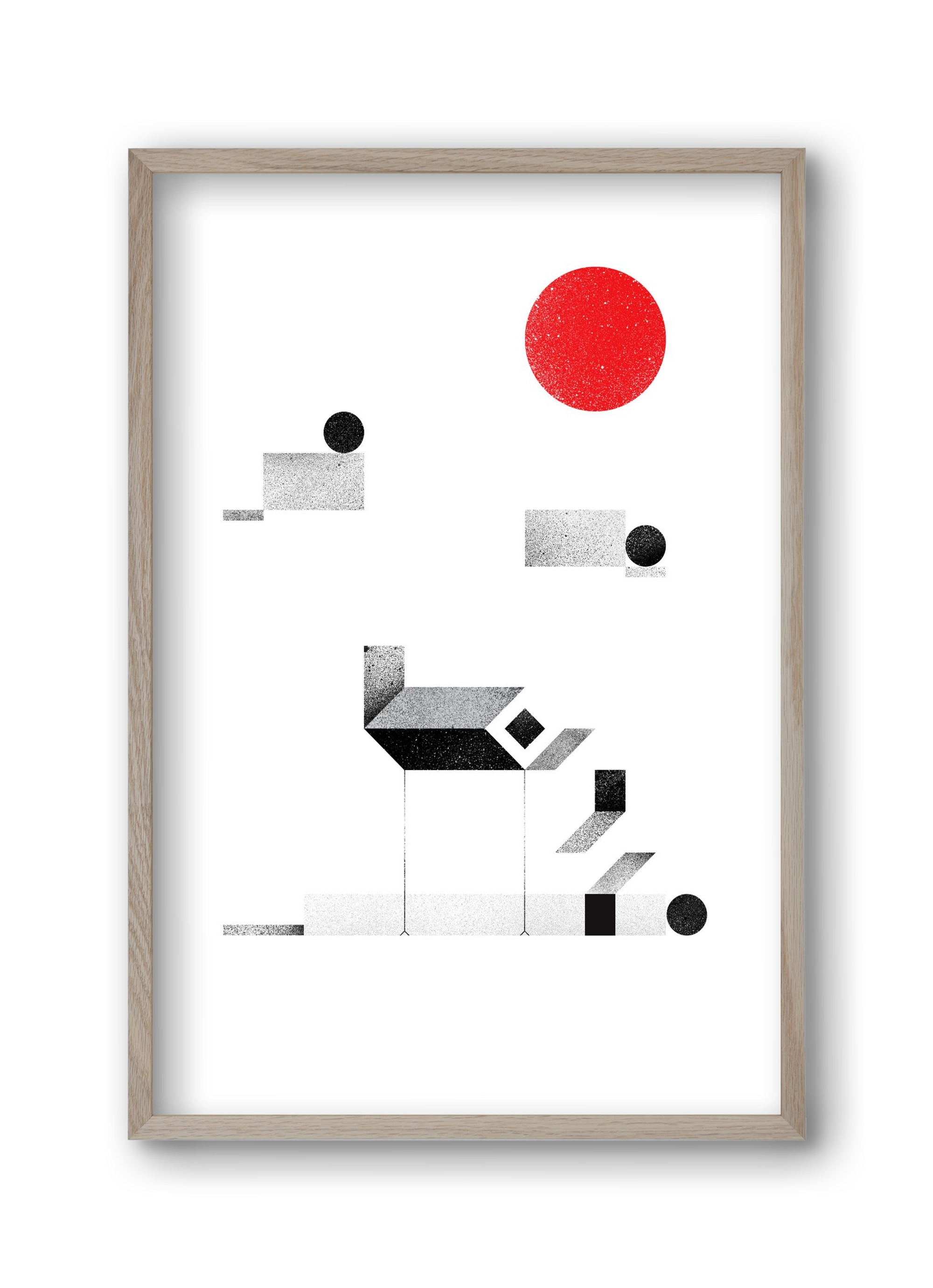 La cabane, 30x45 cm (30x45 cm), Tölgy keret