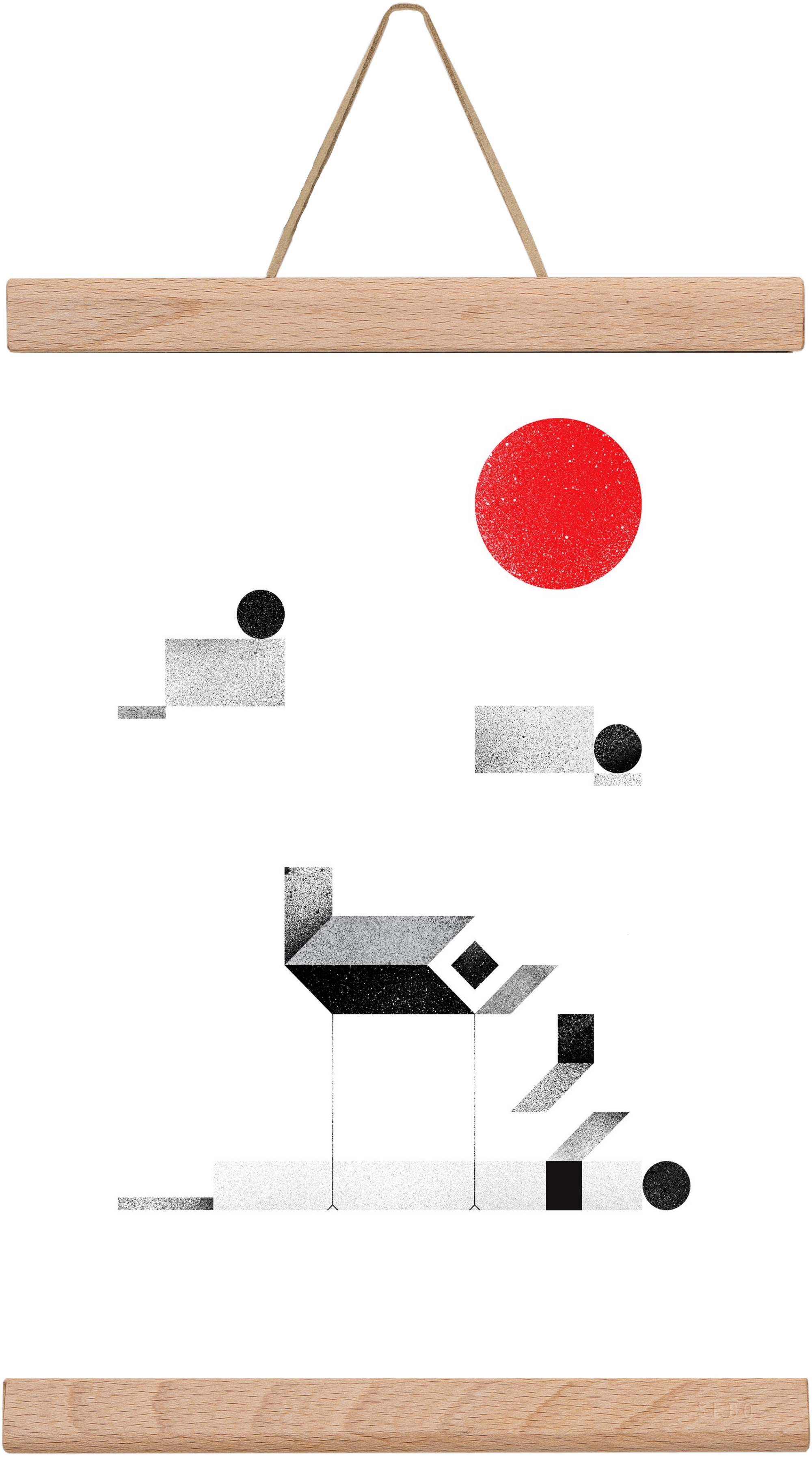 La cabane, 20x30 cm (20x30 cm), Tölgy akasztó