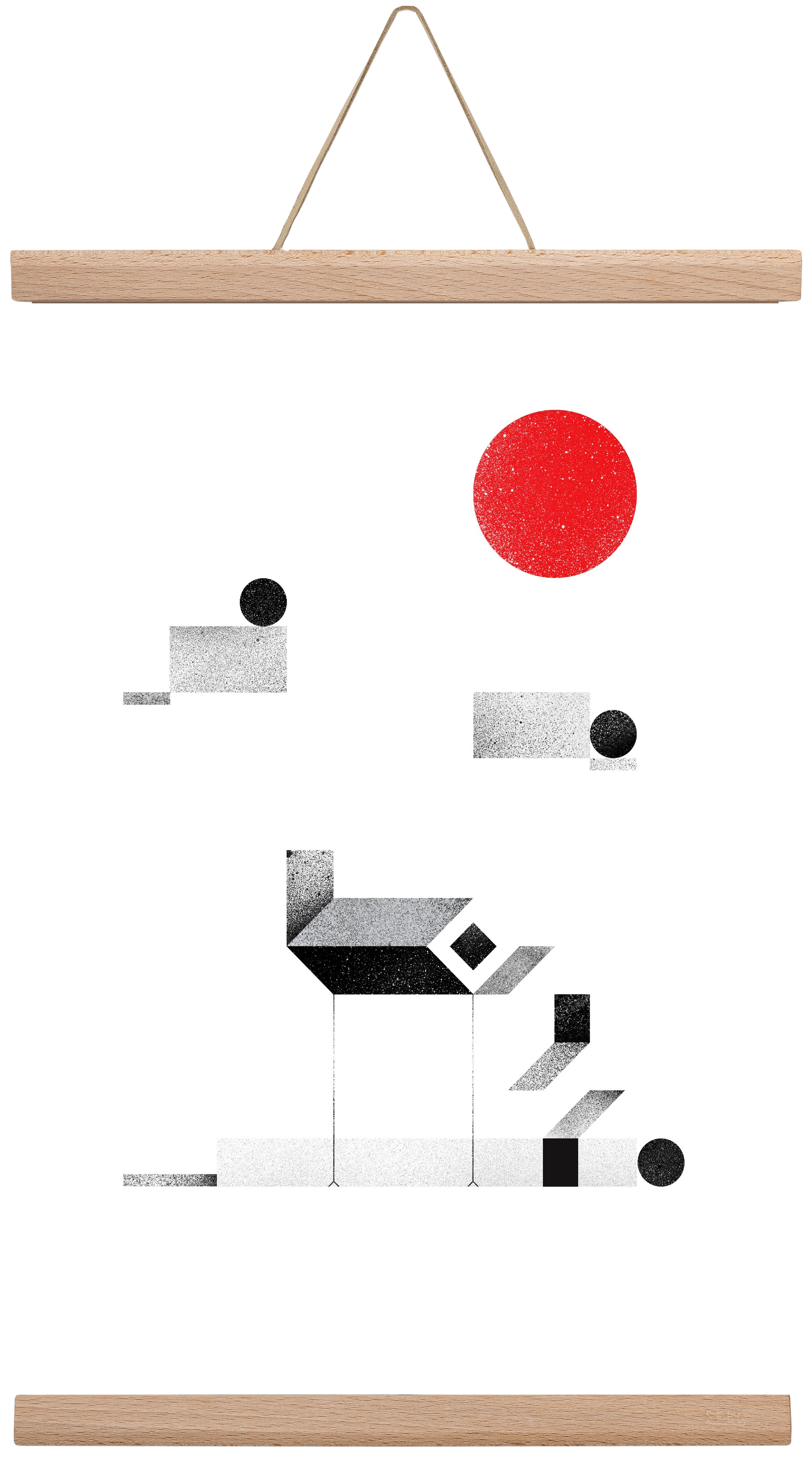 La cabane, 30x45 cm (30x45 cm), Tölgy akasztó