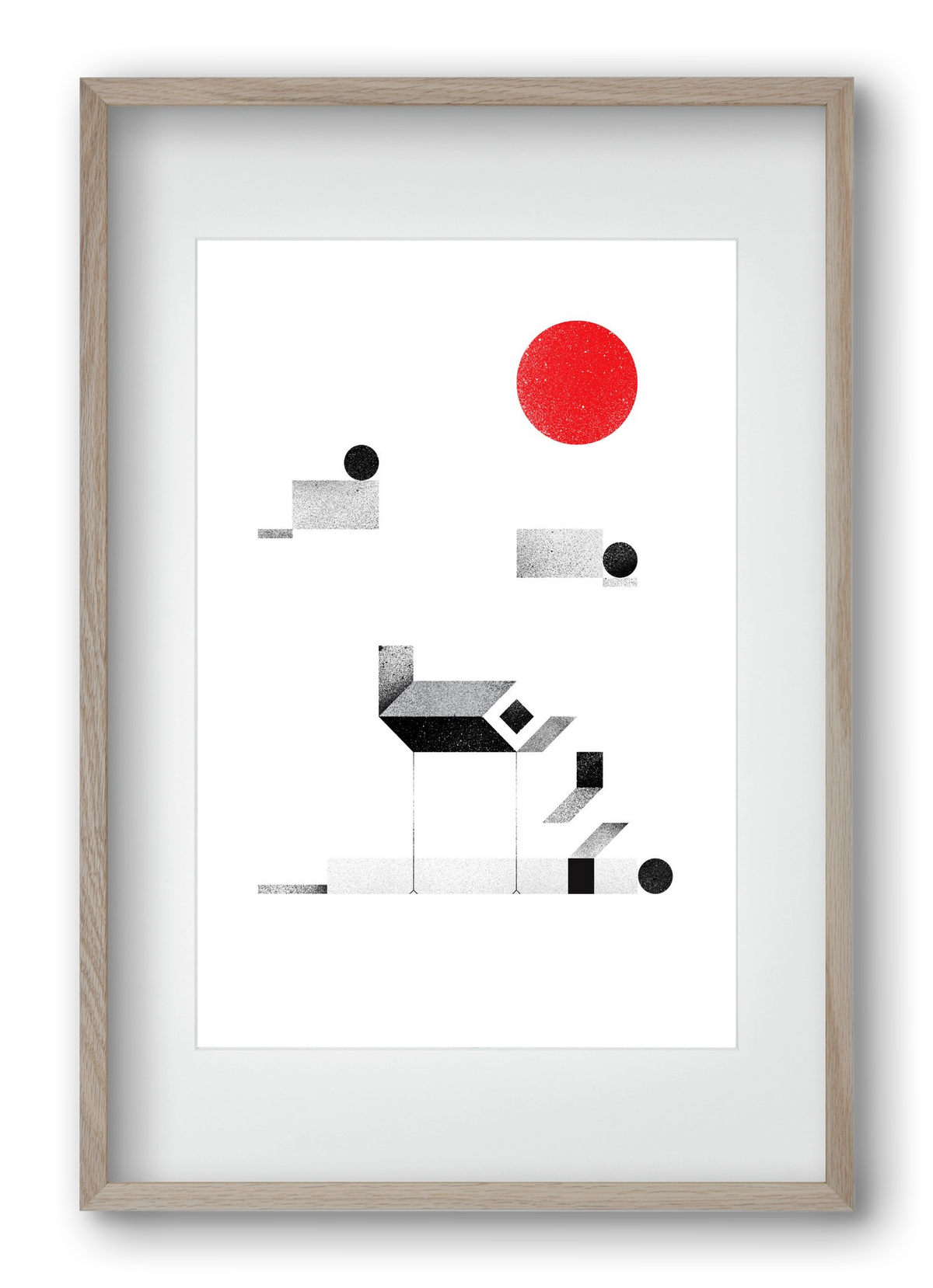 La cabane, 40x60 cm (30x45 cm), Tölgy keret, paszpartuval