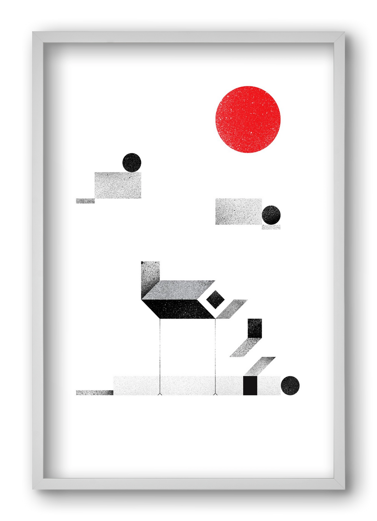 La cabane, 40x60 cm (40x60 cm), Fehér keret