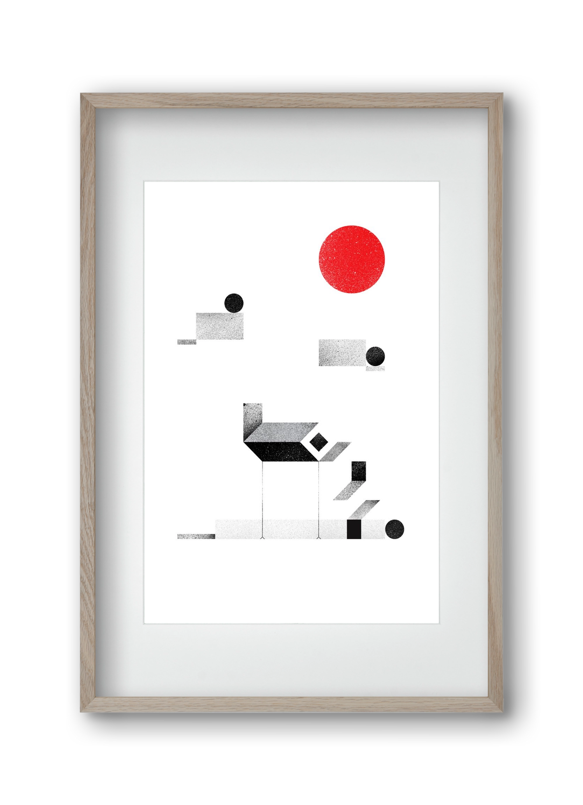 La cabane, 30x45 cm (20x30 cm), Tölgy keret, paszpartuval