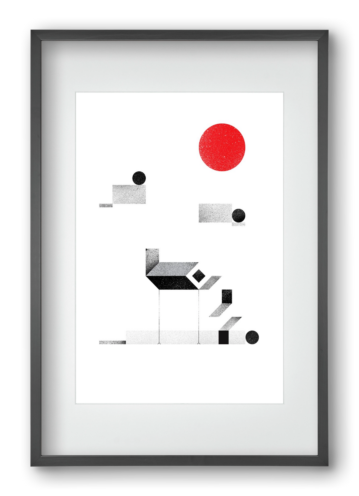 La cabane, 40x60 cm (30x45 cm), Fekete keret, paszpartuval