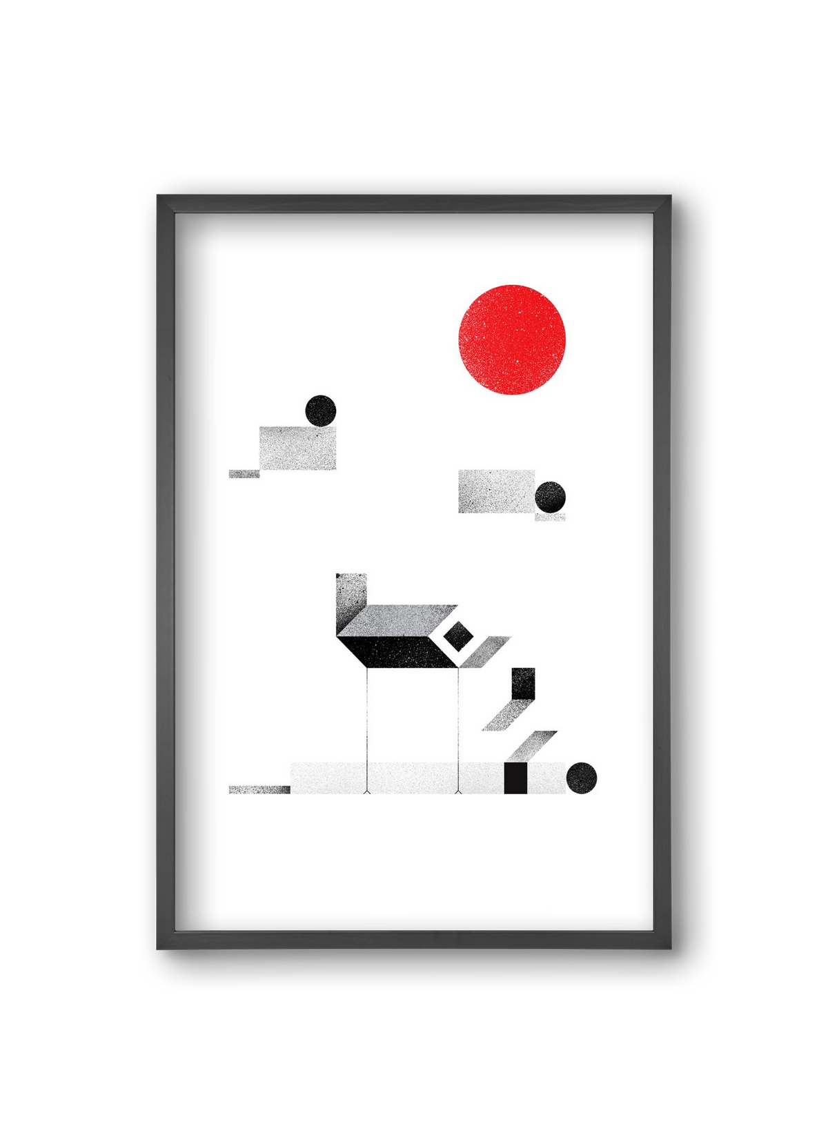 La cabane, 20x30 cm (20x30 cm), Fekete keret