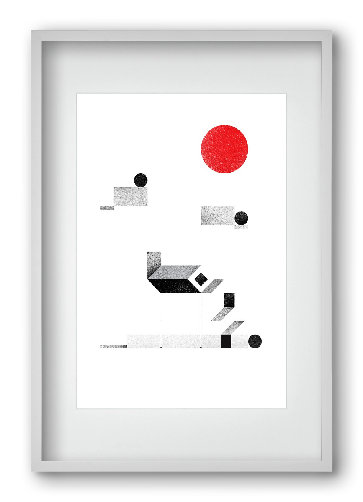 La cabane, 40x60 cm (30x45 cm), Fehér keret, paszpartuval