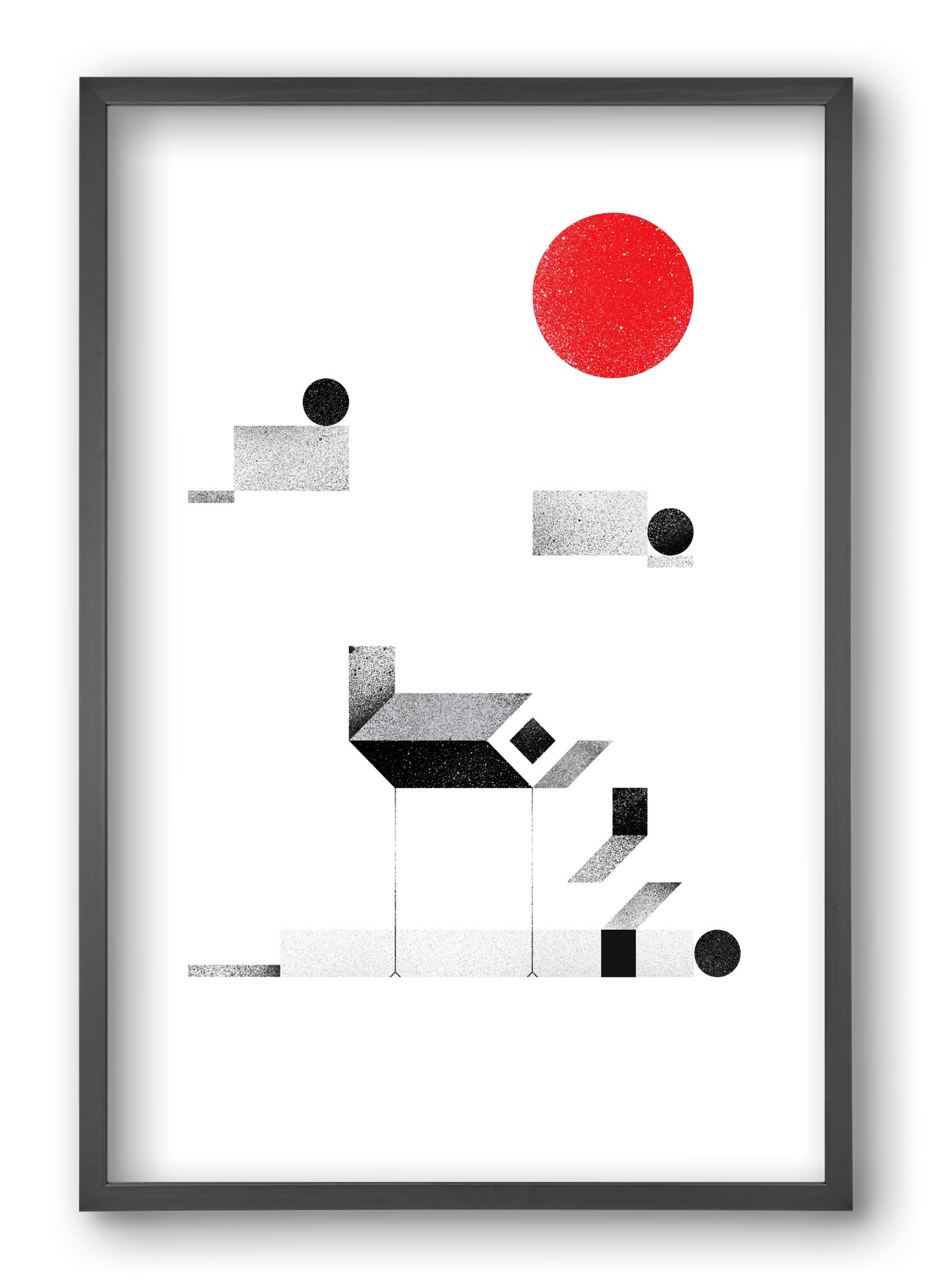 La cabane, 40x60 cm (40x60 cm), Fekete keret