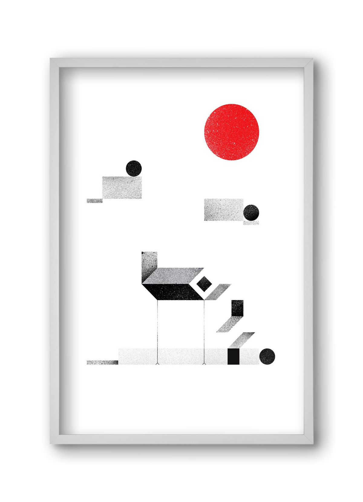 La cabane, 30x45 cm (30x45 cm), Fehér keret