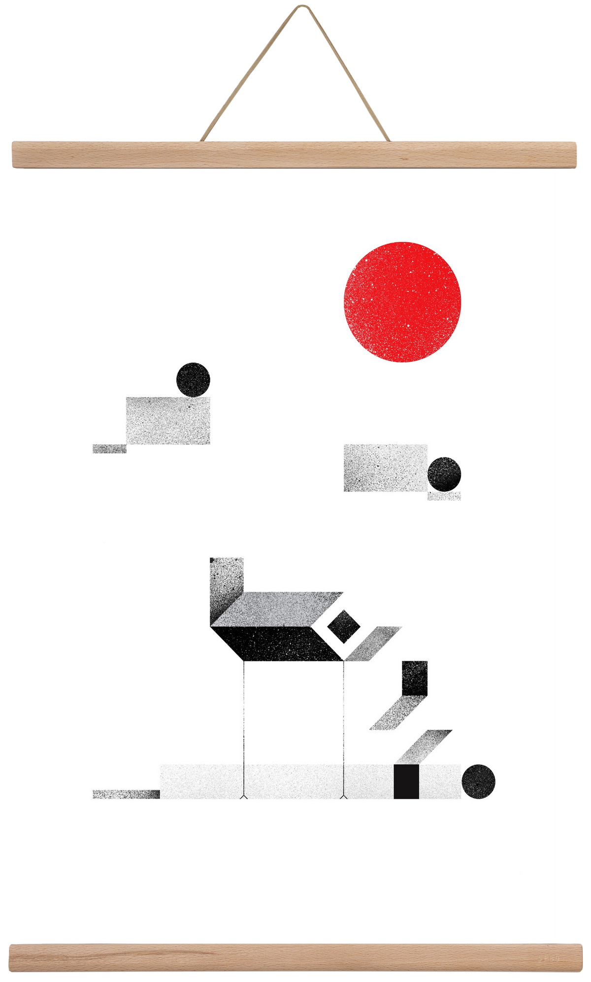 La cabane, 40x60 cm (40x60 cm), Tölgy akasztó