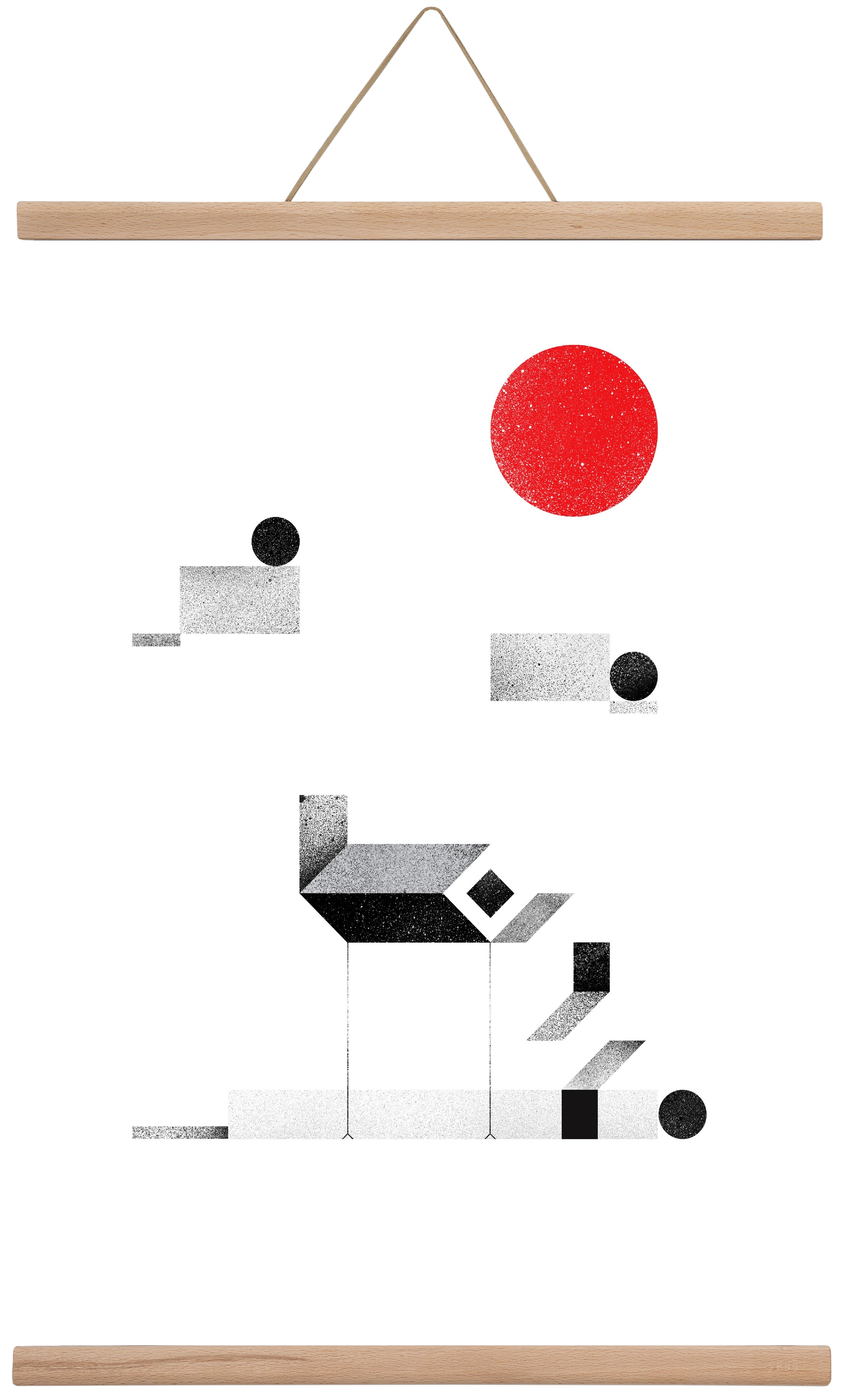 La cabane, 40x60 cm (40x60 cm), Tölgy akasztó