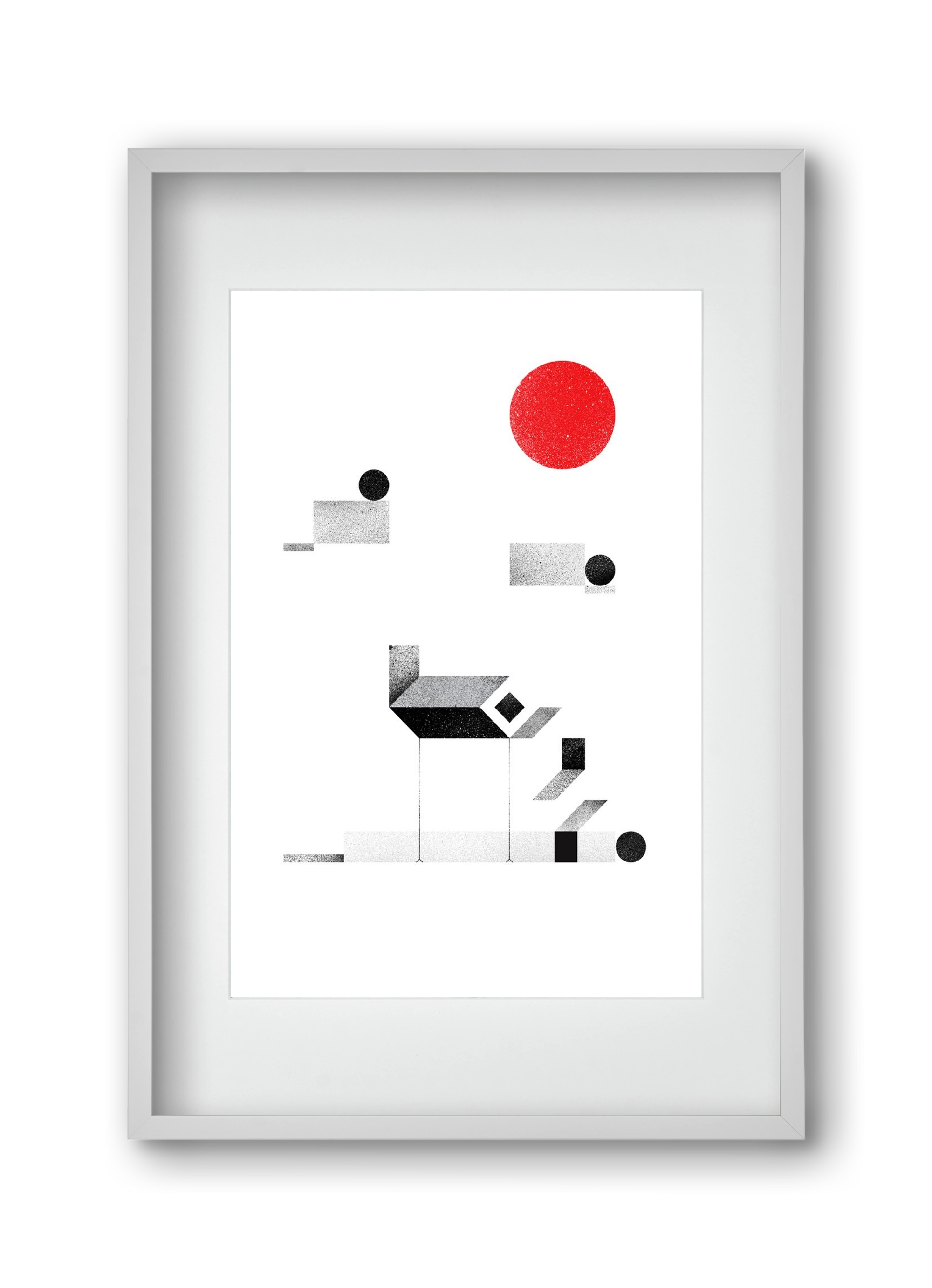 La cabane, 30x45 cm (20x30 cm), Fehér keret, paszpartuval