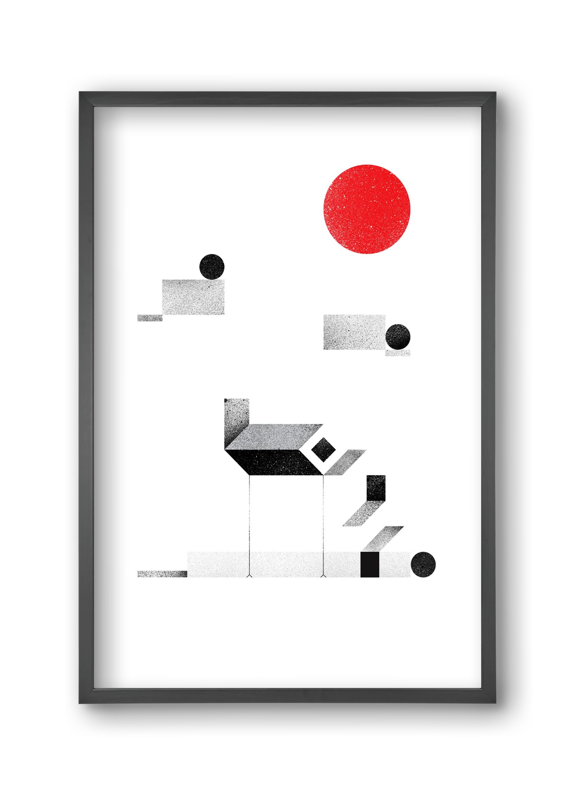 La cabane, 30x45 cm (30x45 cm), Fekete keret