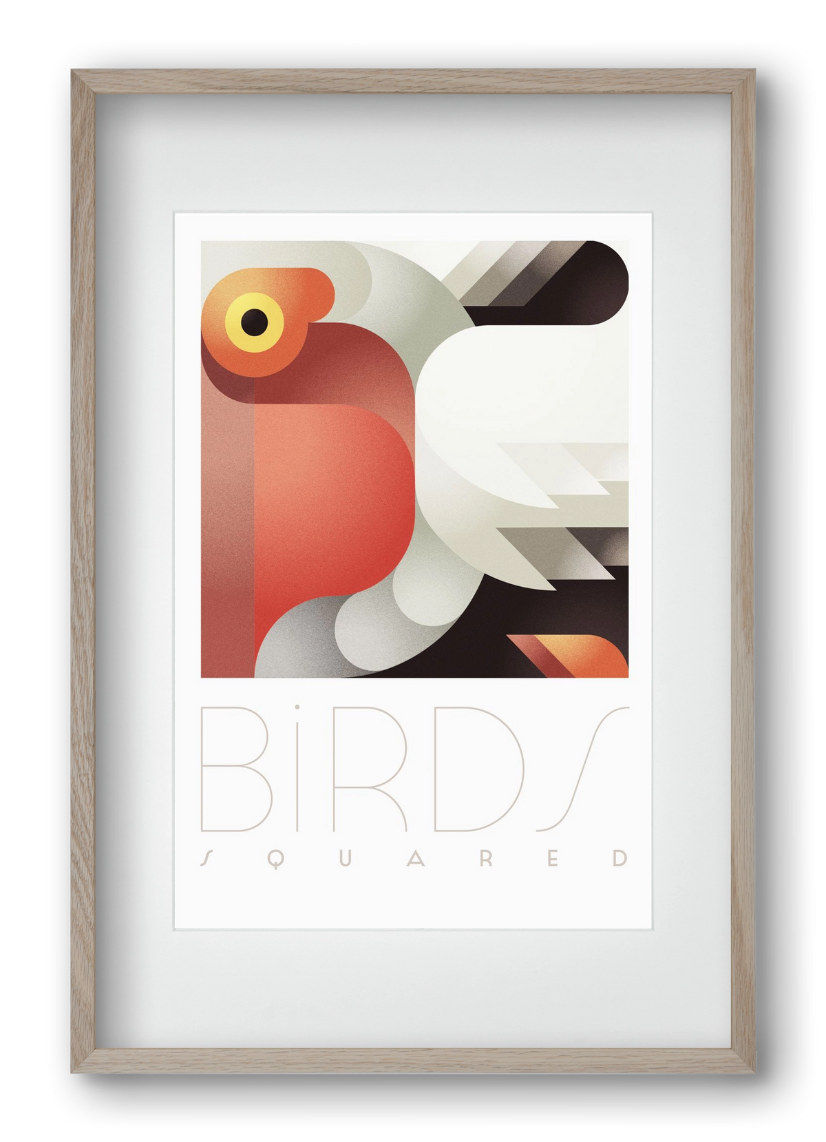 Pelican, 40x60 cm (30x45 cm), Tölgy keret, paszpartuval